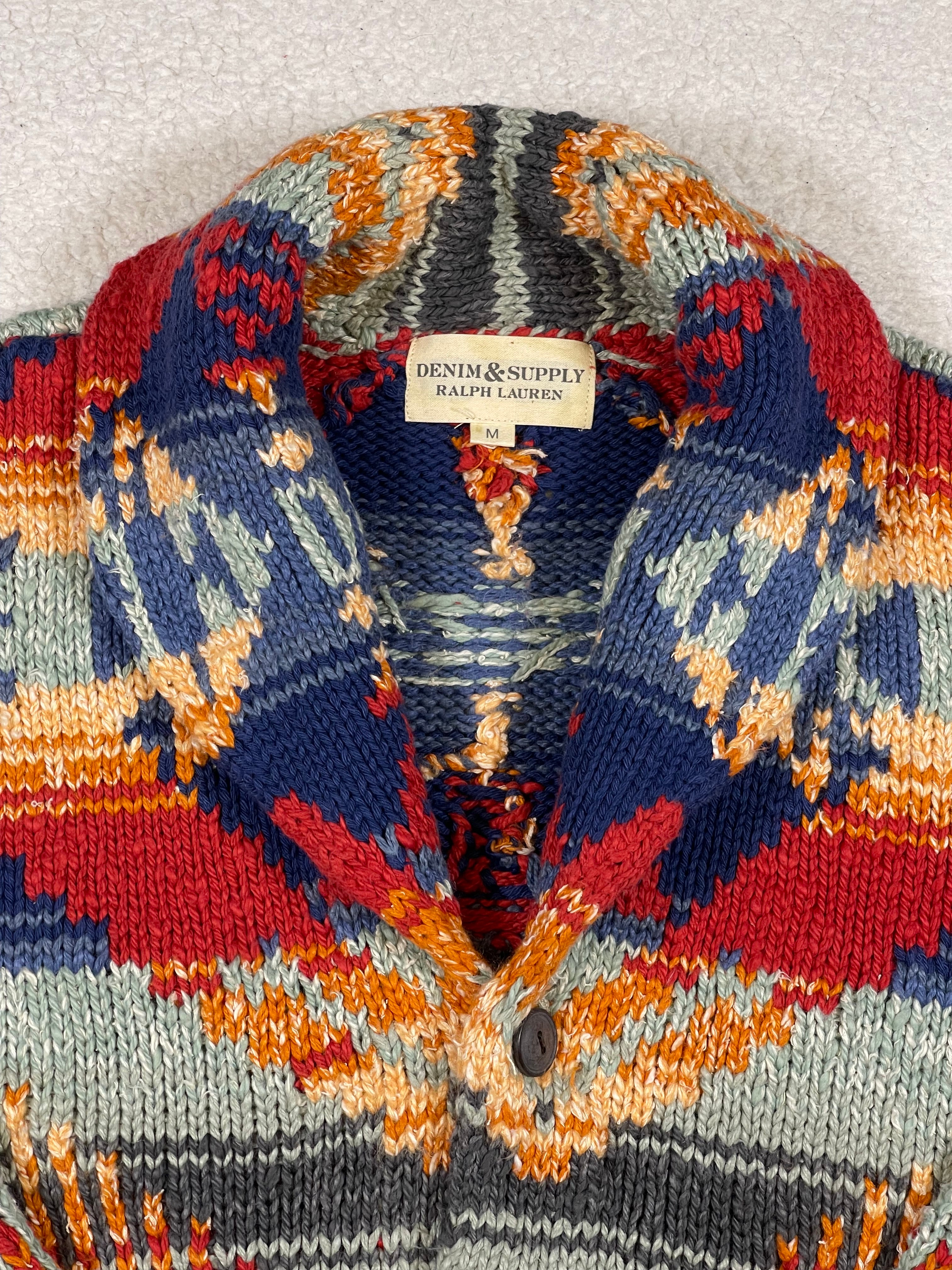 Denim & Supply Ralph Lauren Aztec Cotton Blend Cardigan (Vintage)