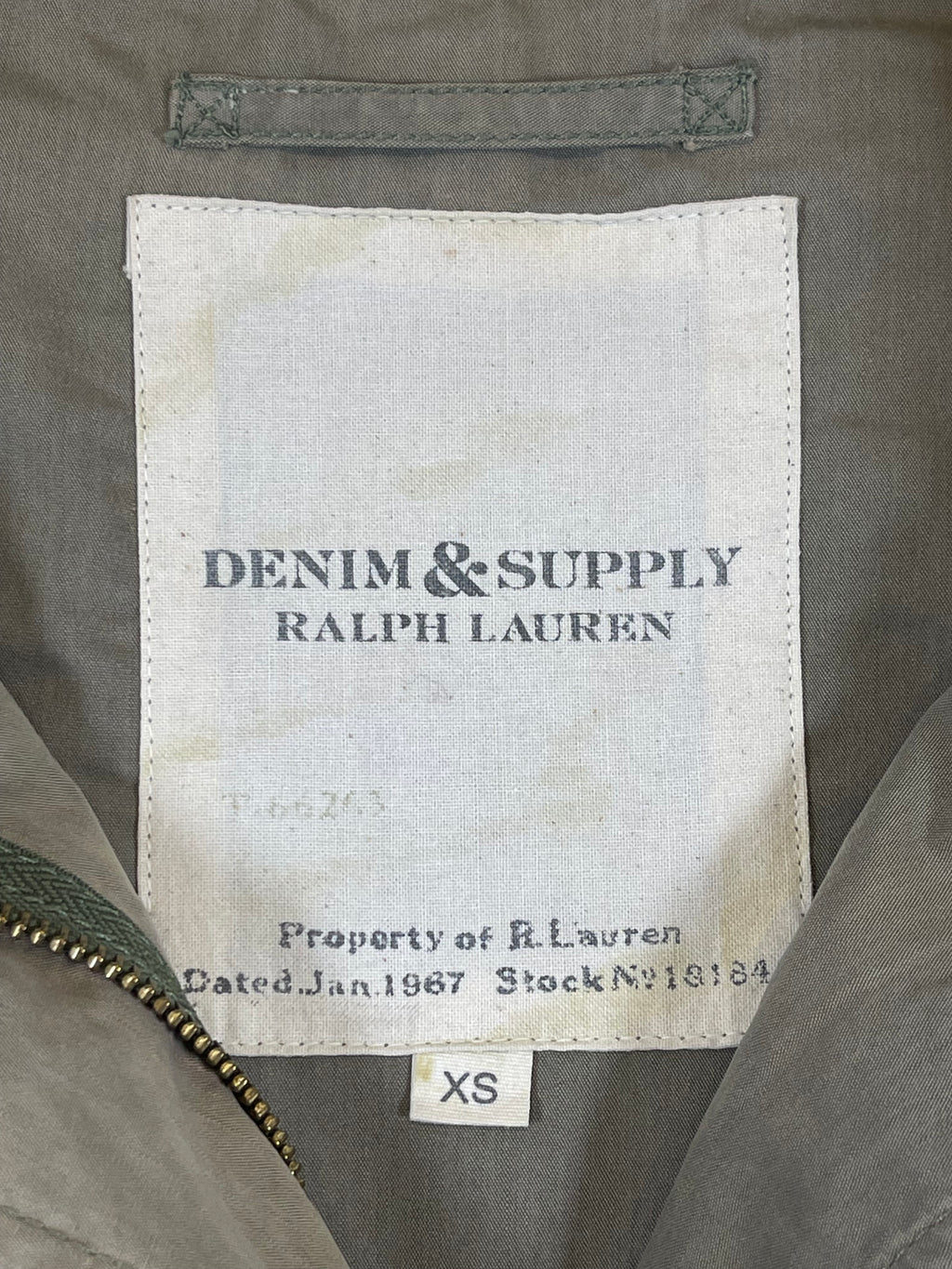 Ralph Lauren Denim & Supply Vintage Beaded Military Cotton Twill Jacket