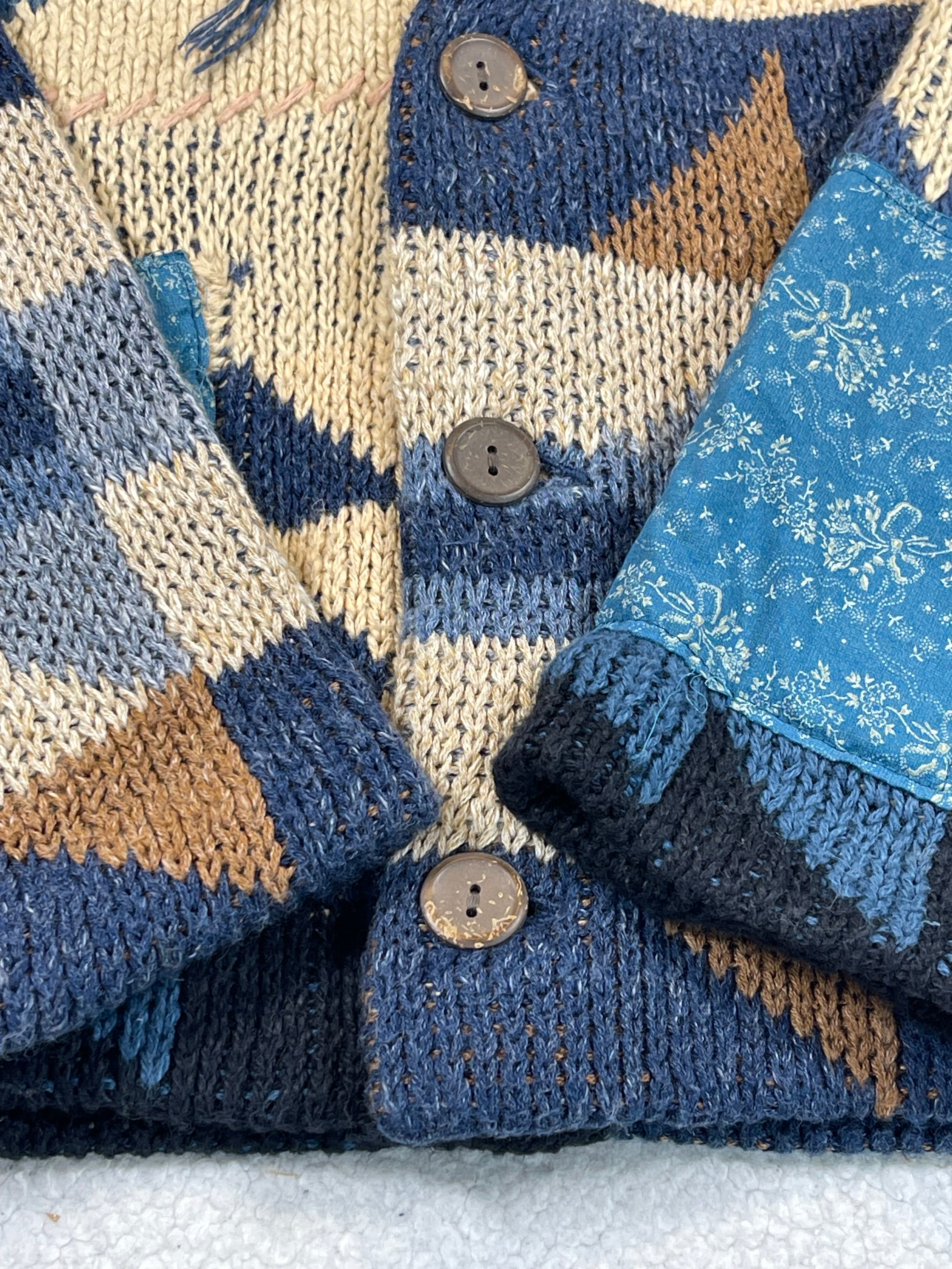 Ralph Lauren Denim & Supply Patchwork Shawl Collar Cardigan (Vintage 2000s)