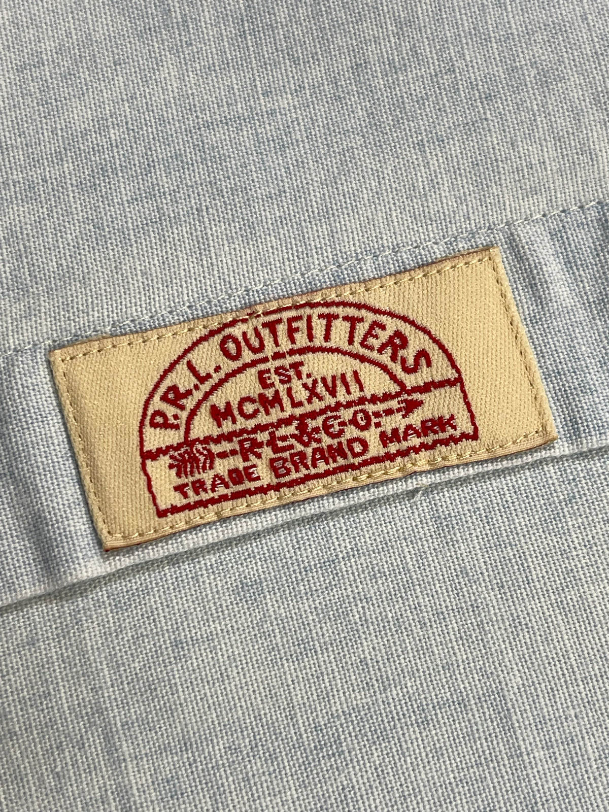 Polo by Ralph Lauren Vintage Patterned Chambray Workwear Shirt
