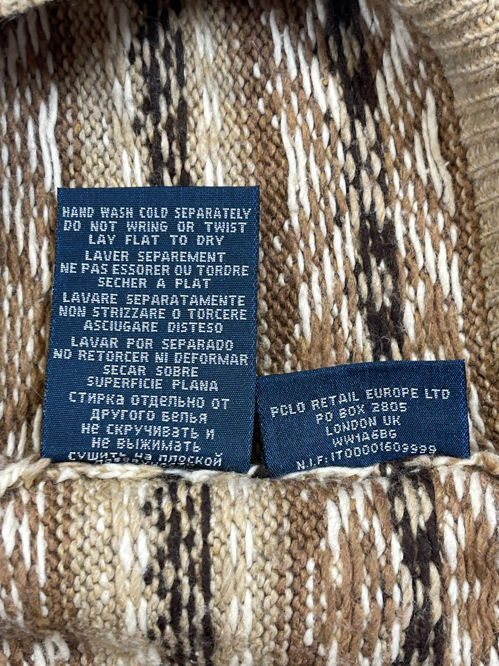 Polo by Ralph Lauren Vintage Fair Isle Cotton & Cashmere Sweater Vest