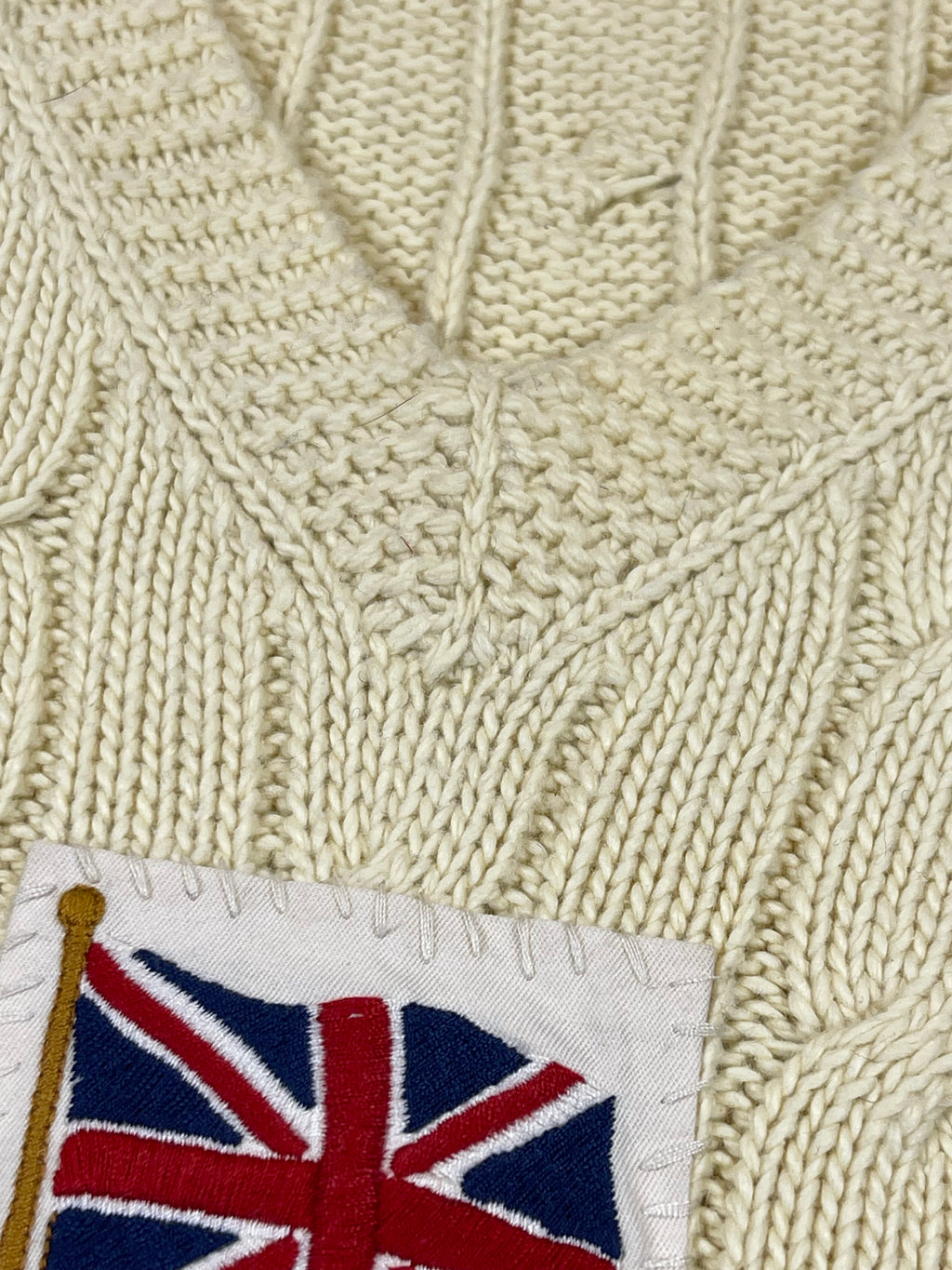 Polo Ralph Lauren UK Cable-Knit Cotton & Cashmere Sweater Vest (Vintage 2000s)