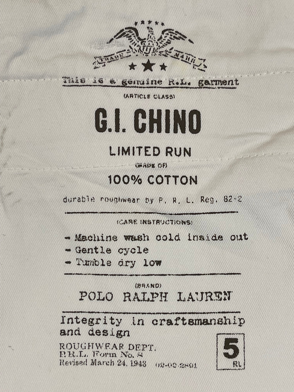 Polo Ralph Lauren Limited Edition Graphic Chino Trousers