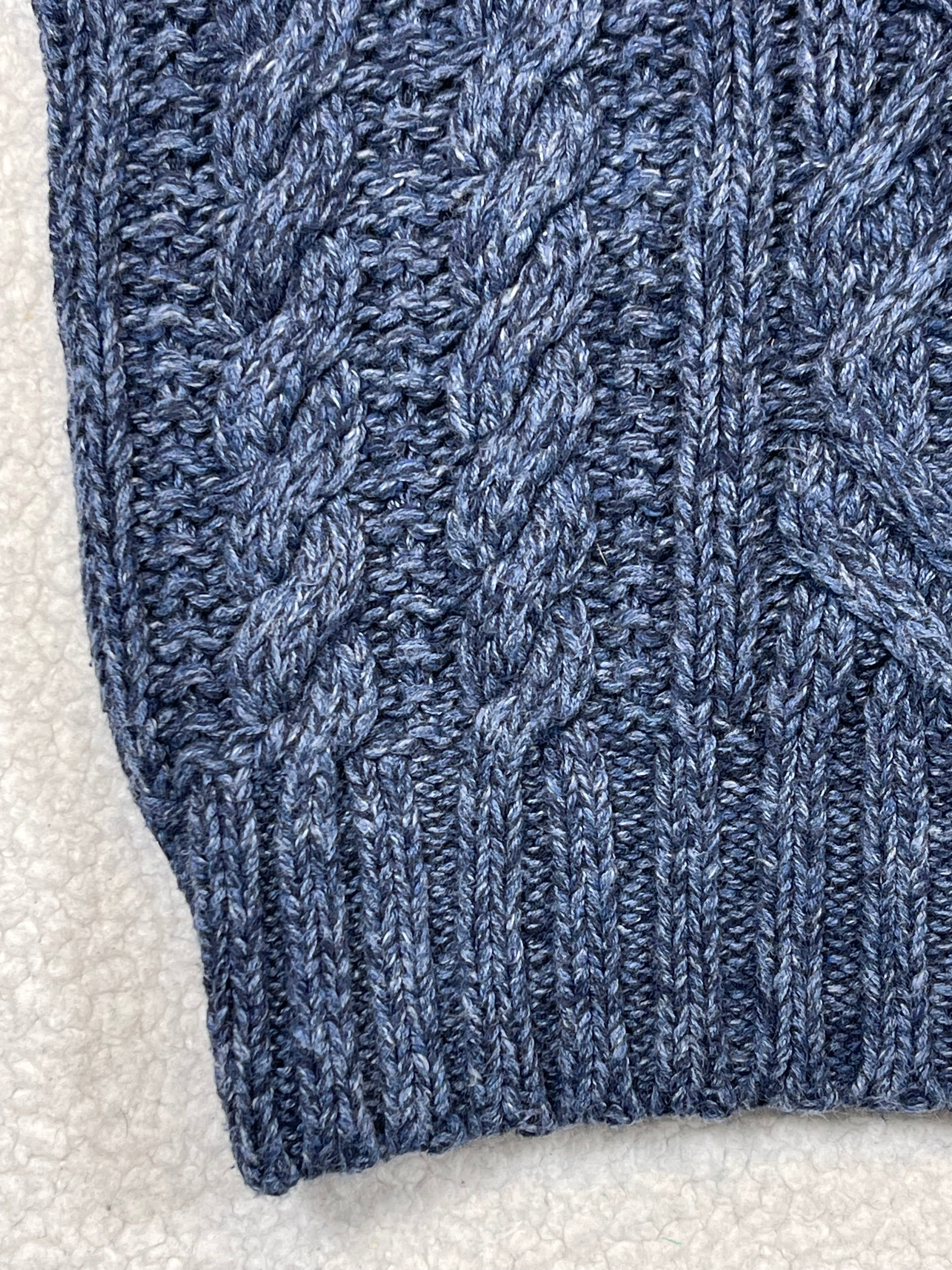 Denim & Supply Ralph Lauren Aran Knit Shawl Collar Flag Sweater (2021)