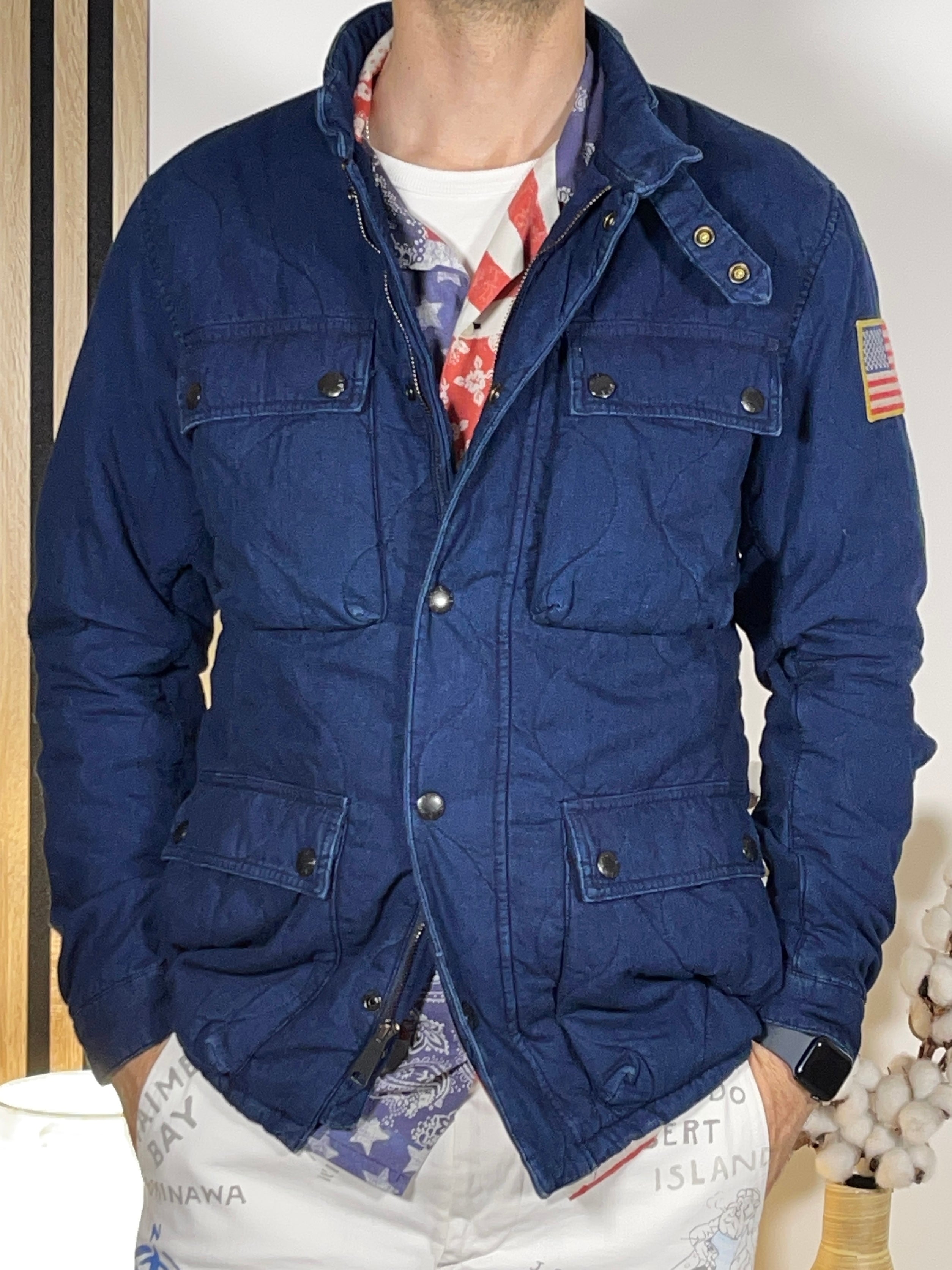 Ralph Lauren Denim & Supply Quilted Indigo Denim Field Jacket