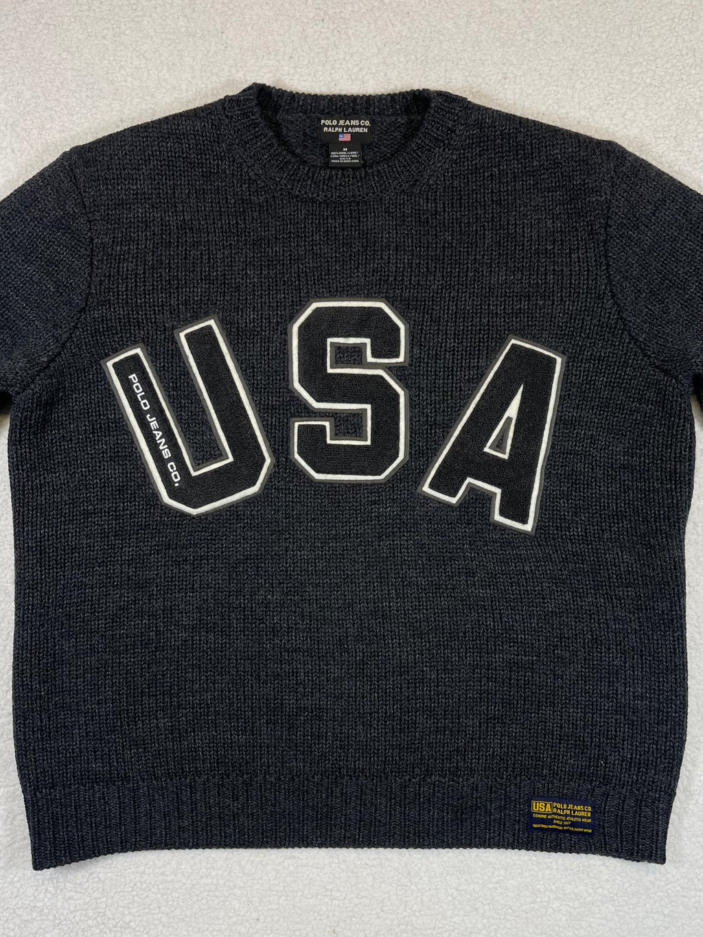 Polo Jeans Co. Ralph Lauren USA Wool Sweater (Vintage)