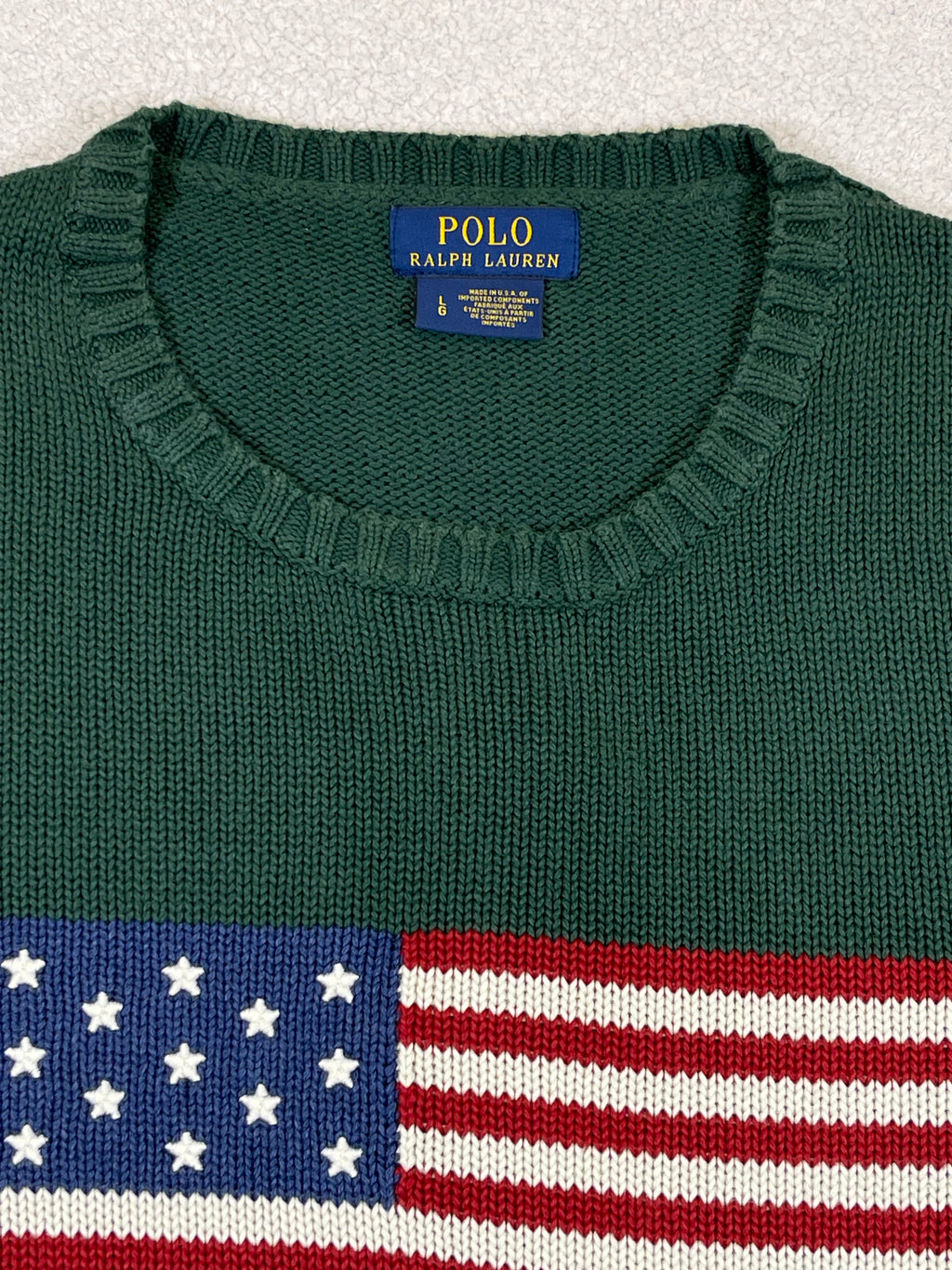 Polo Ralph Lauren Iconic Flag Cotton Sweater L