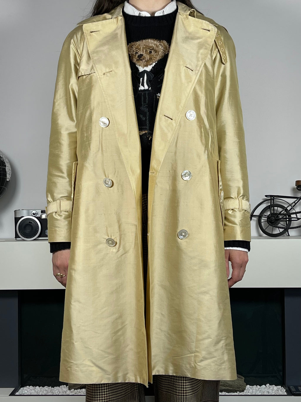 Ralph Lauren Wild Silk Belted Trench Coat (Vintage)