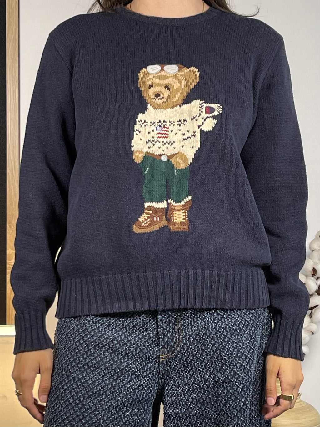 Ralph Lauren Polo Sport Vintage Polo Bear Cotton Sweater