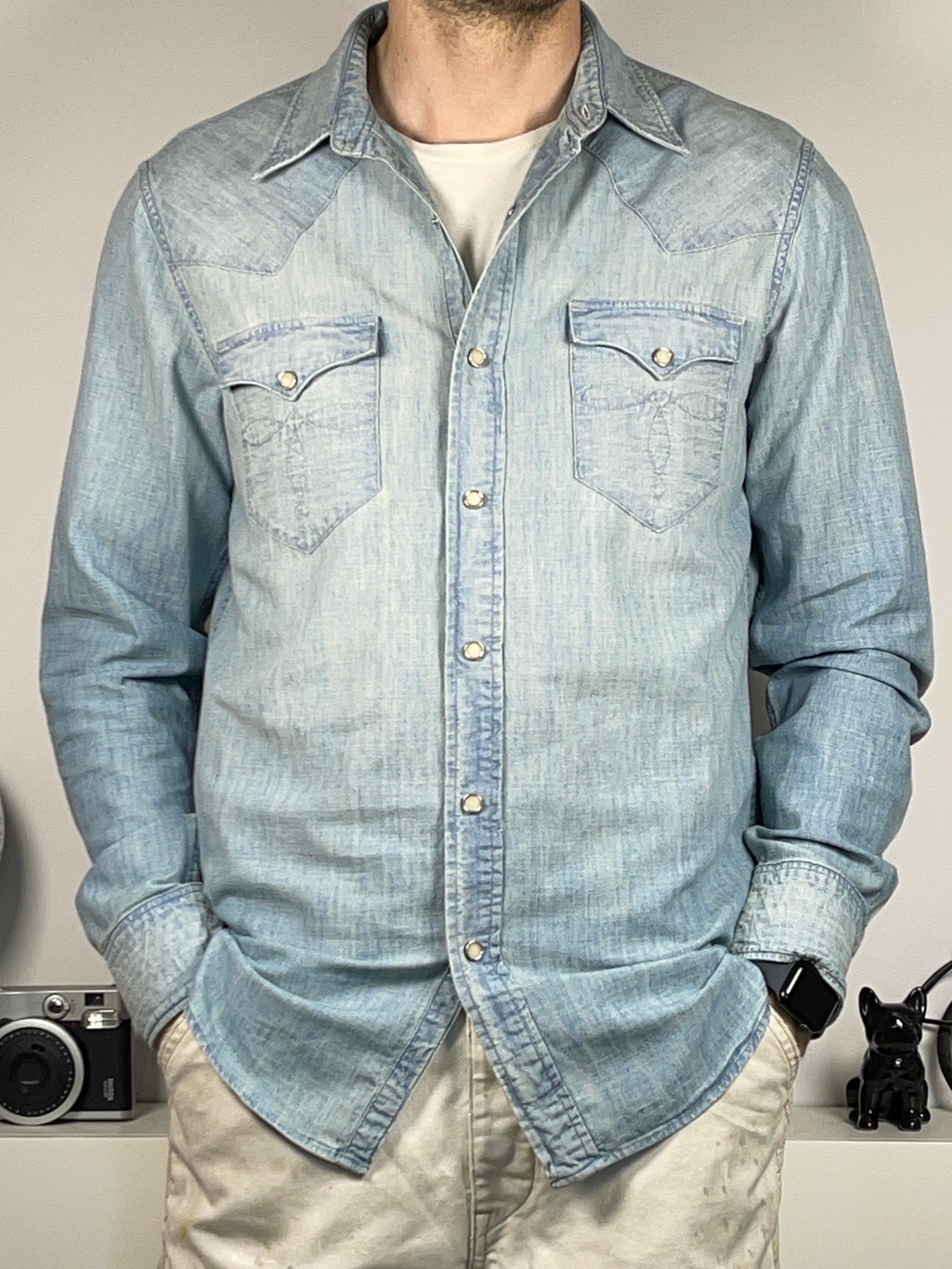 RRL Double RL Chambray Western Shirt