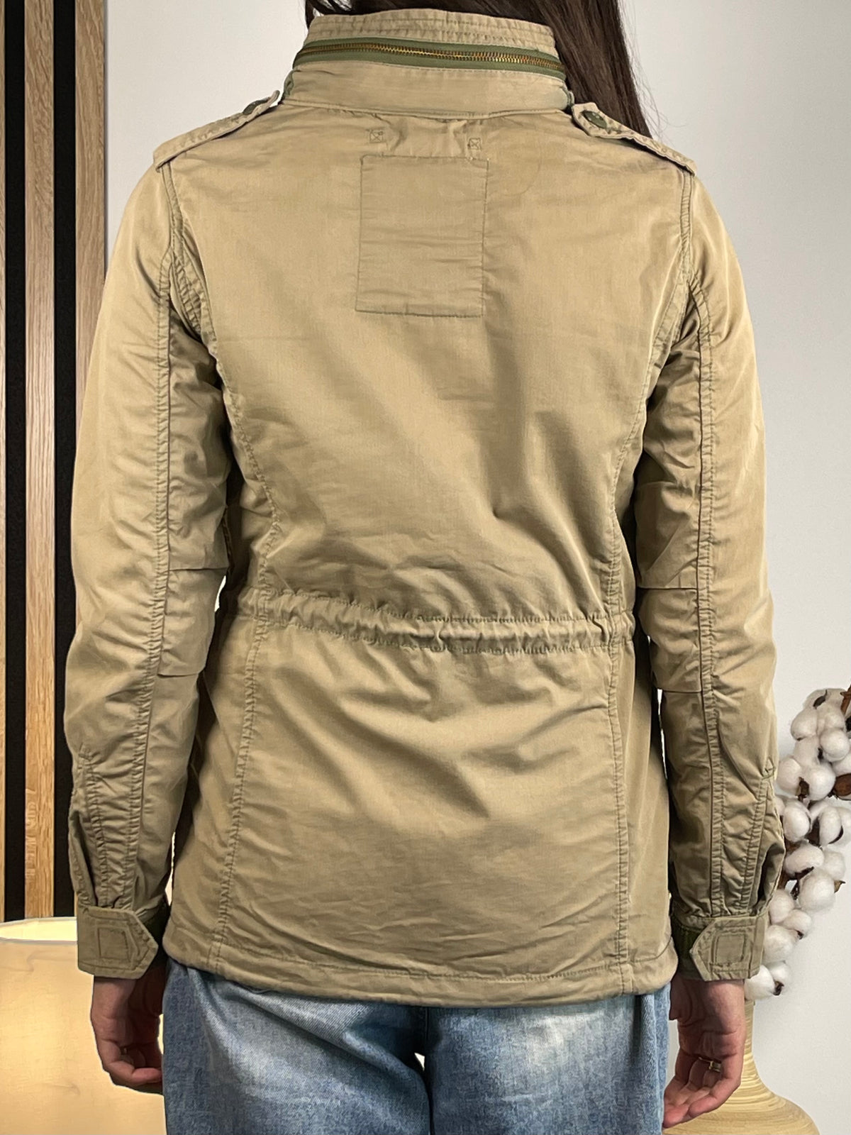 Ralph Lauren Denim & Supply Vintage Beaded Military Cotton Twill Jacket