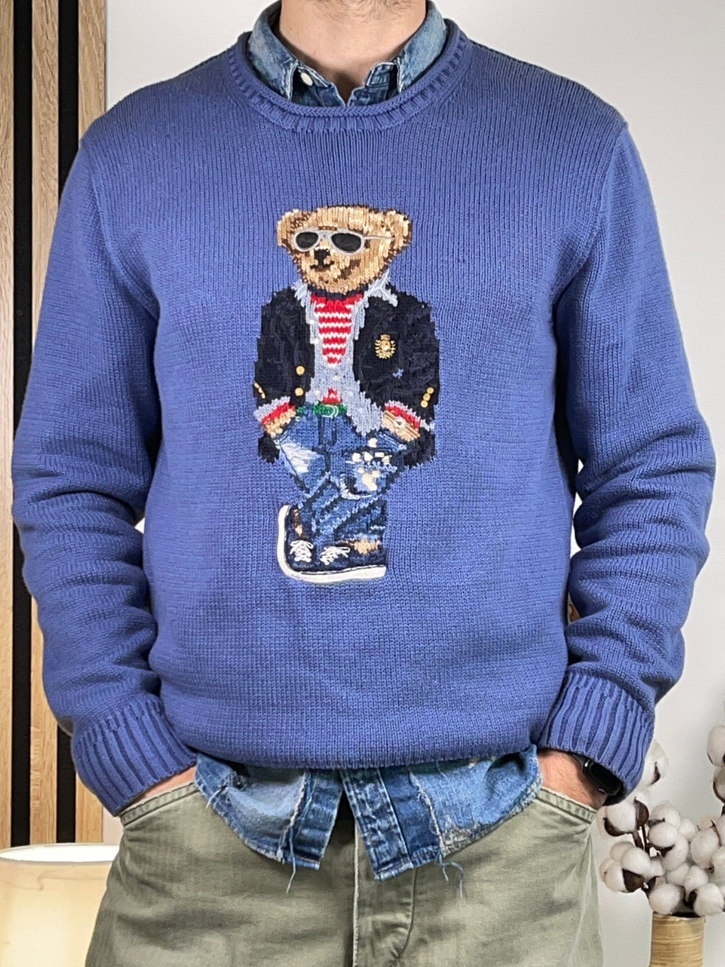 Polo by Ralph Lauren Polo Bear Regatta Cotton Sweater M