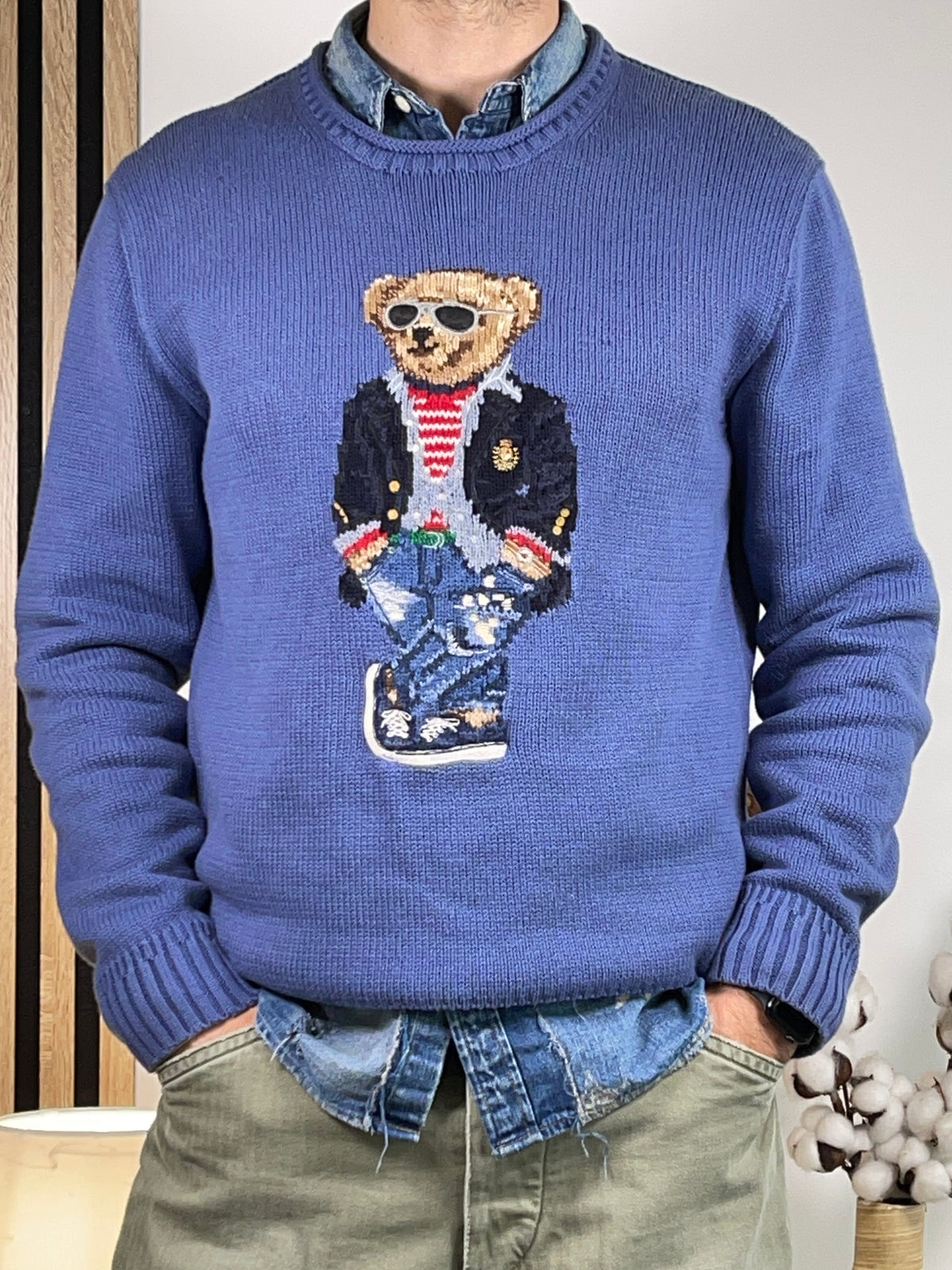 Polo by Ralph Lauren Polo Bear Regatta Cotton Sweater M