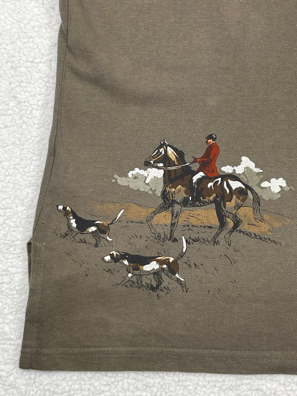 Polo Ralph Lauren Hunting Motif Cotton Piqué Polo (Vintage 2000s)