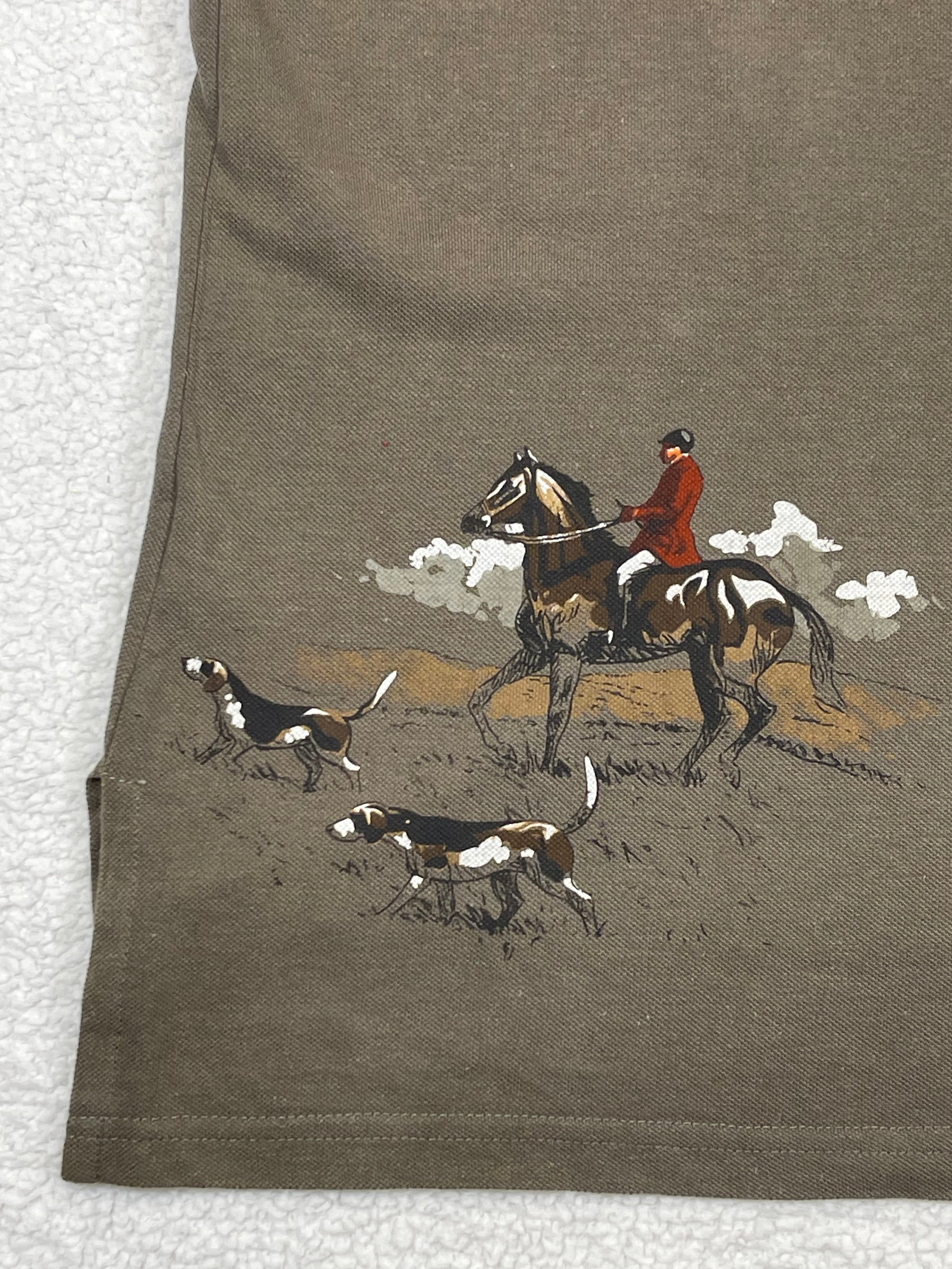 Polo Ralph Lauren Hunting Motif Cotton Piqué Polo (Vintage 2000s)