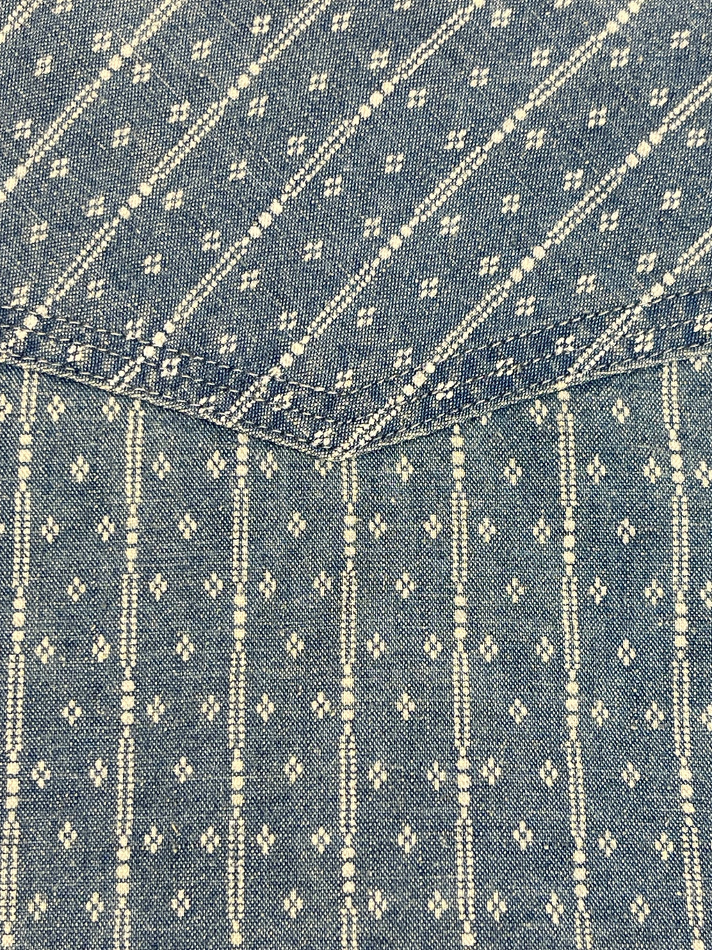 Ralph Lauren Polo Country Hemd aus Indigo-Baumwolle und Leinen
