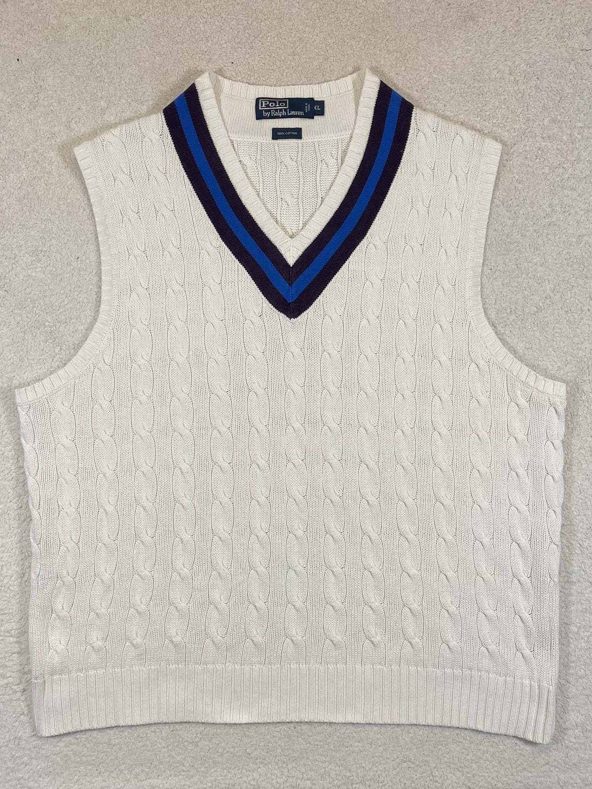 Polo by Ralph Lauren Vintage Cotton Cricket Sweater Vest