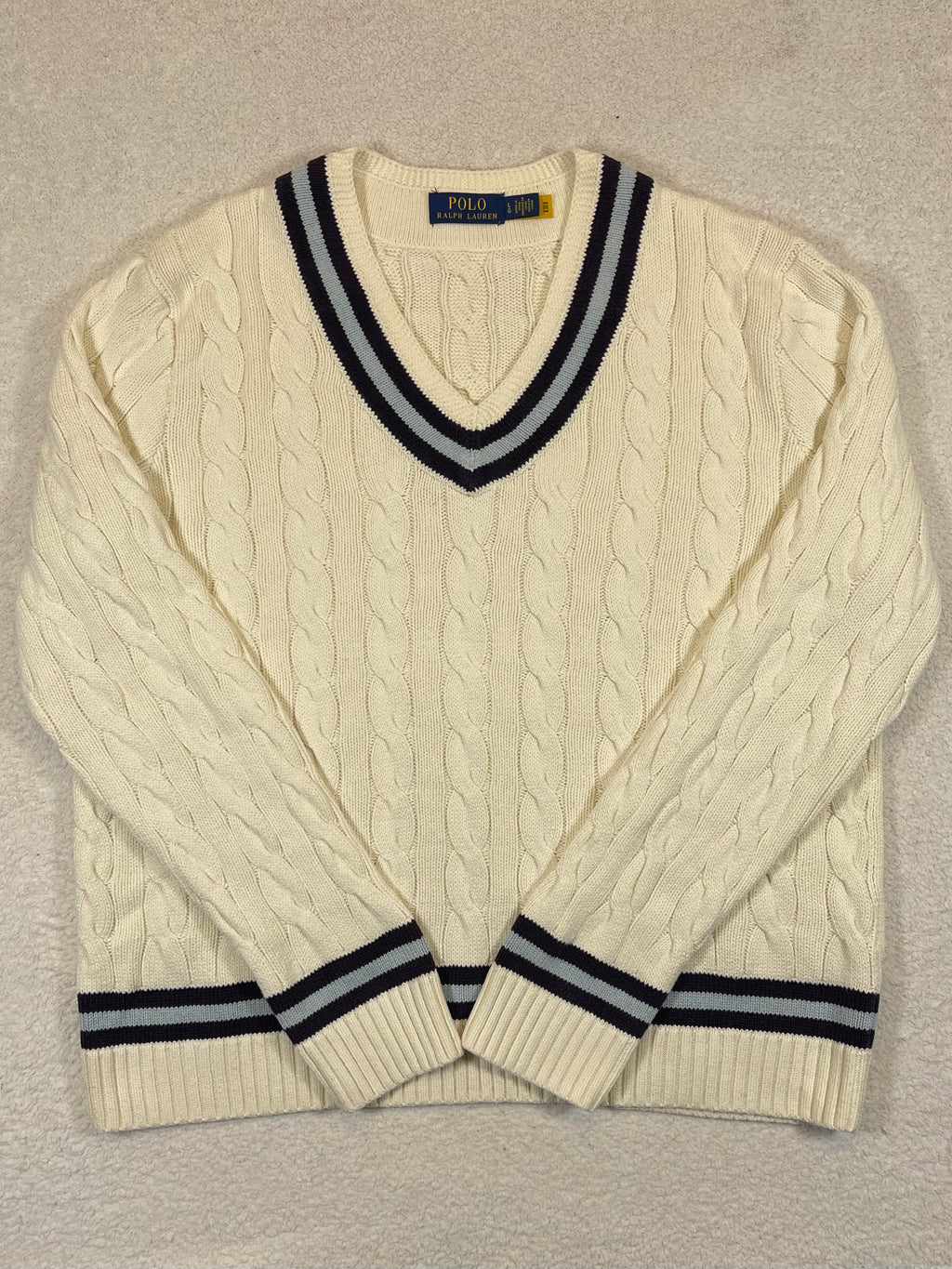 Polo Ralph Lauren Iconic Cable-Knit Cricket Sweater (2023)