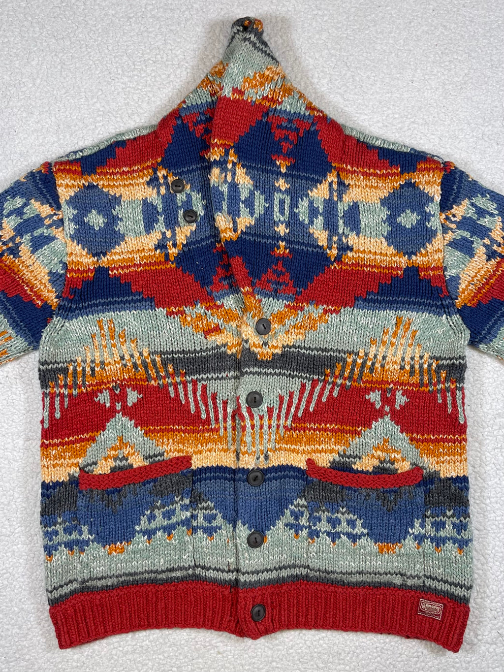 Denim & Supply Ralph Lauren Aztec Cotton Blend Cardigan (Vintage)