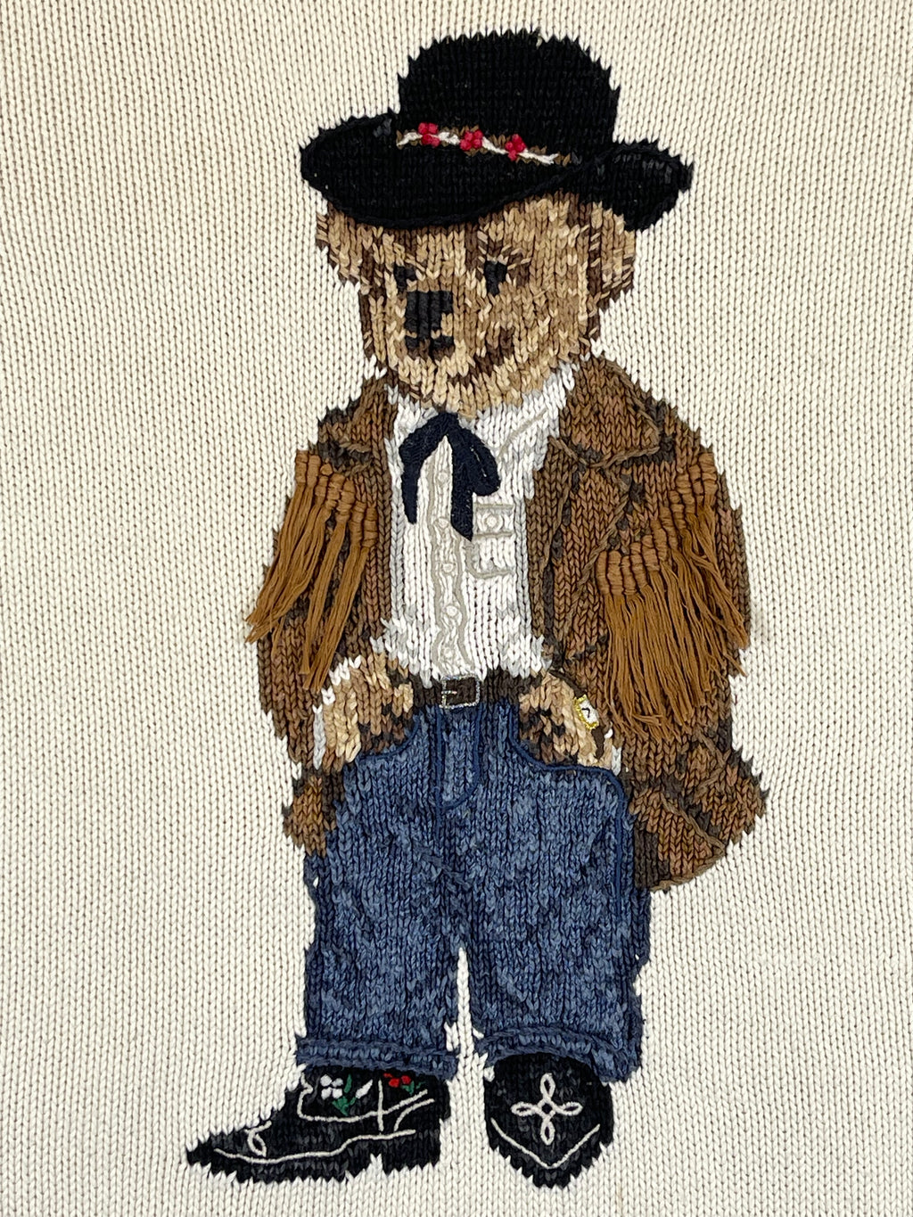 Polo Ralph Lauren Cowboy Polo Bear Cotton Sweater