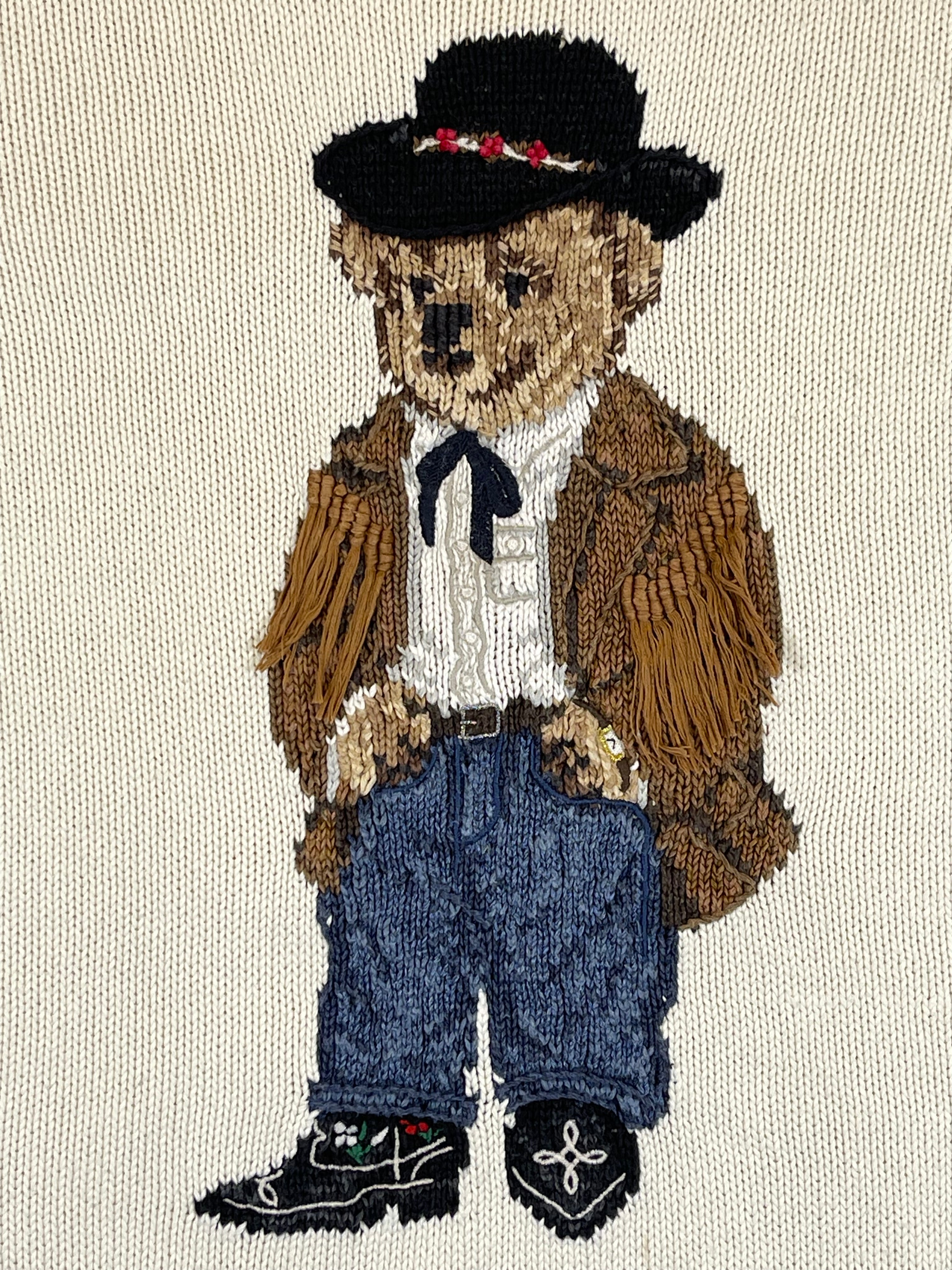 Polo Ralph Lauren Cowboy Polo Bear Cotton Sweater