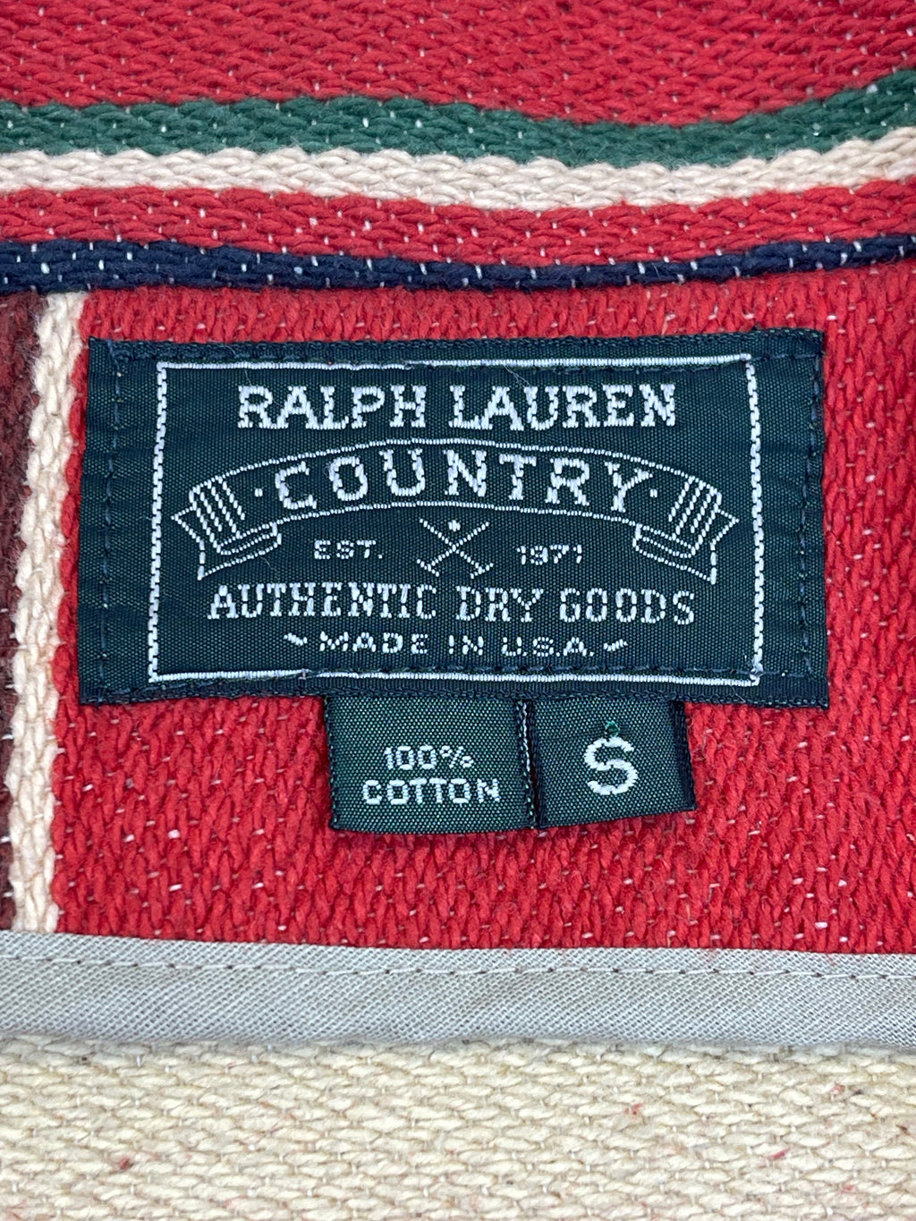Veste de travail Ralph Lauren Country motif aztèque (Vintage années 90, Fabriquée aux États-Unis)