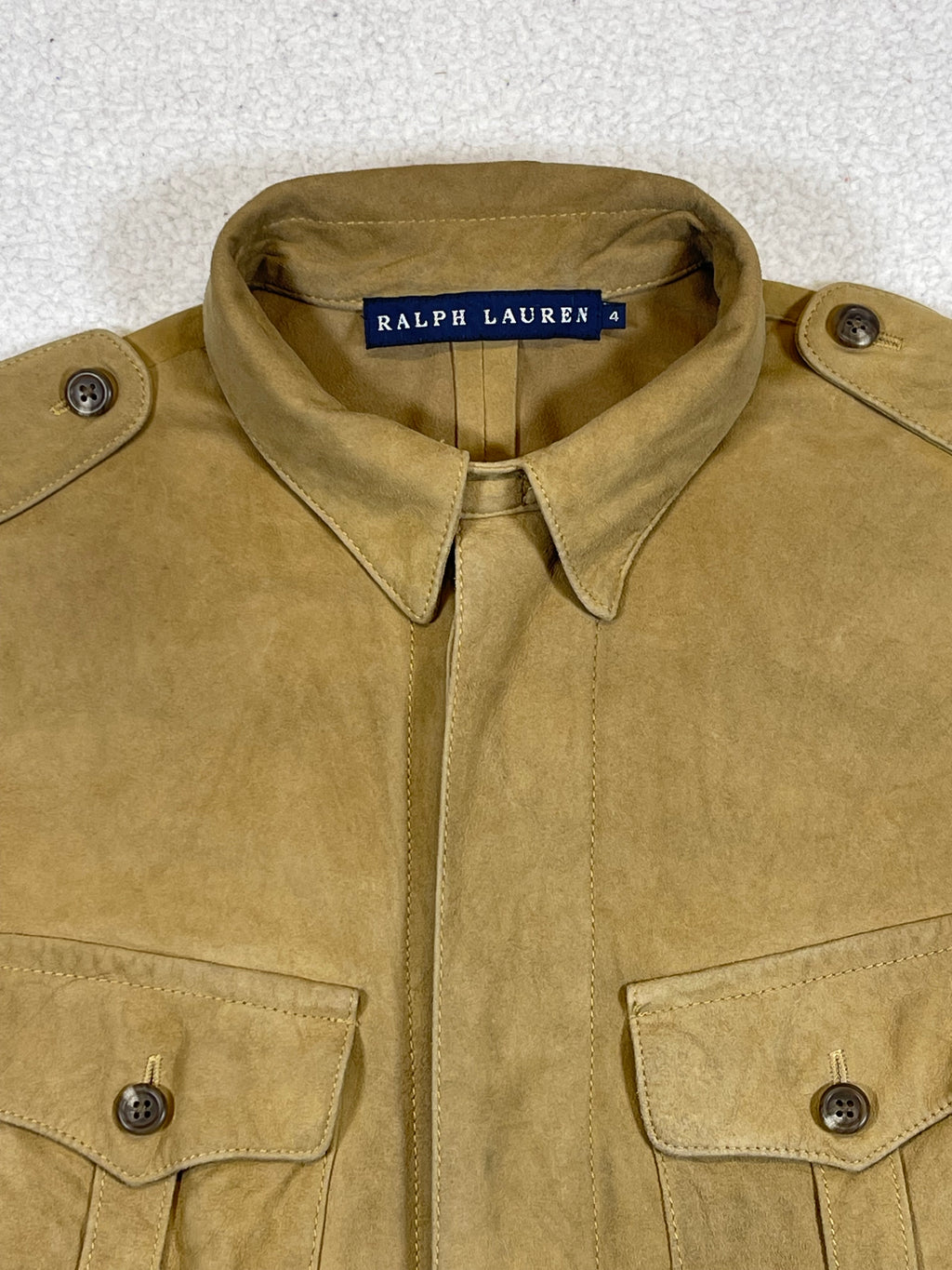 Ralph Lauren Military Suede Overshirt (Vintage)