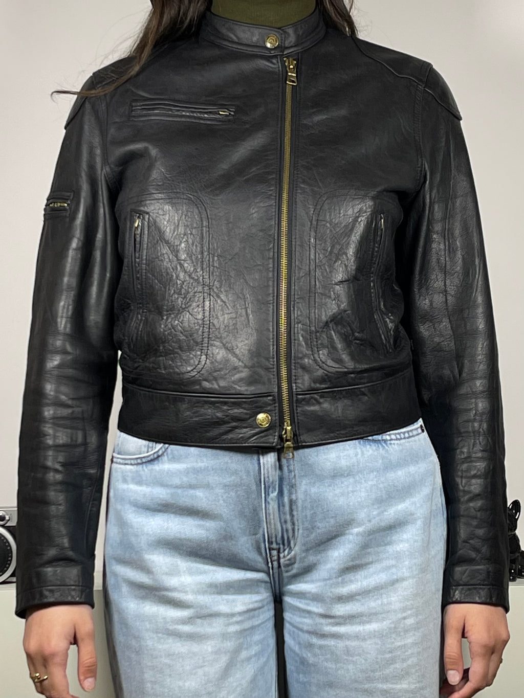 Polo Jeans Co. Ralph Lauren Vintage Genuine Cowhide Motorcycle Jacket