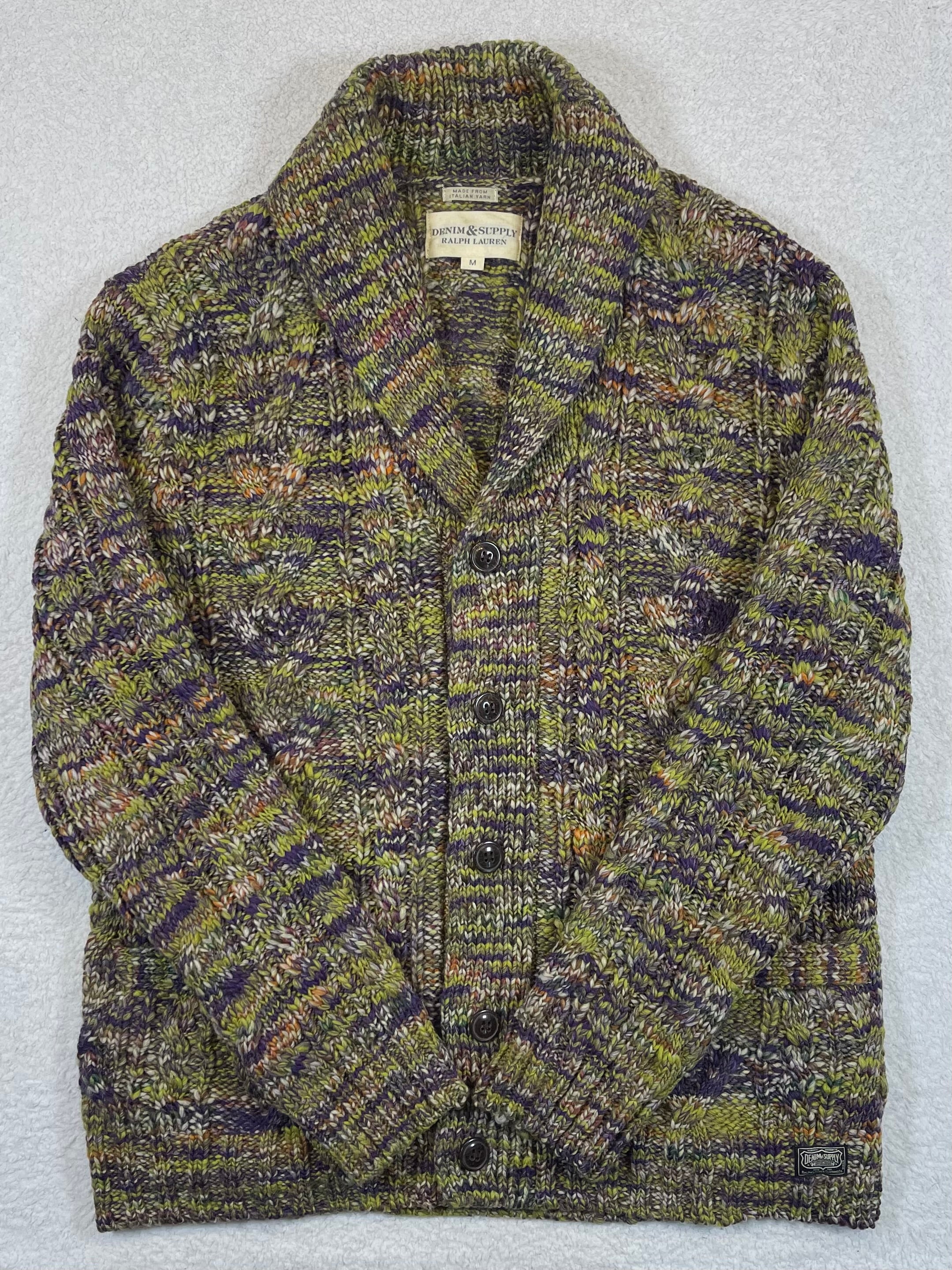 Ralph Lauren Denim & Supply Vintage Aran-Knit Wool-Blend Cardigan (2011)