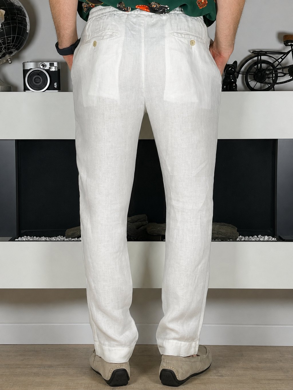 Ralph Lauren Purple Label Linen Dobby Trousers (2022)
