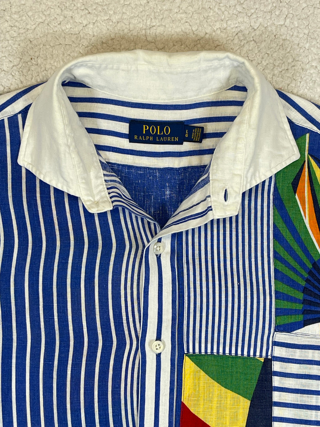Polo Ralph Lauren CP RL-93 Patchwork-Leinenhemd