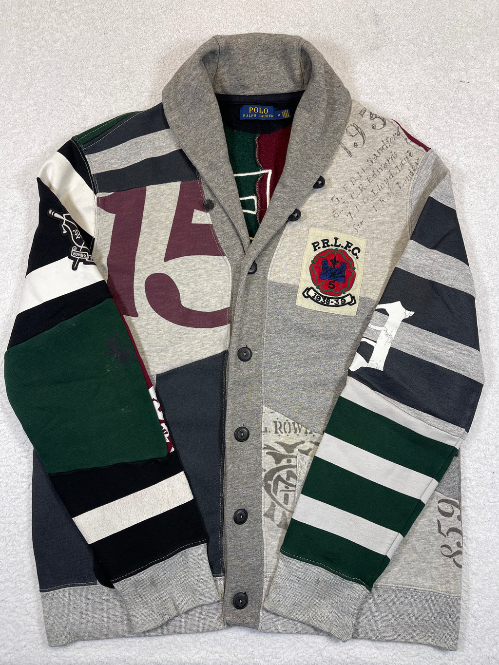 Polo Ralph Lauren P.R.L.F.C. Patchwork Fleece Cardigan