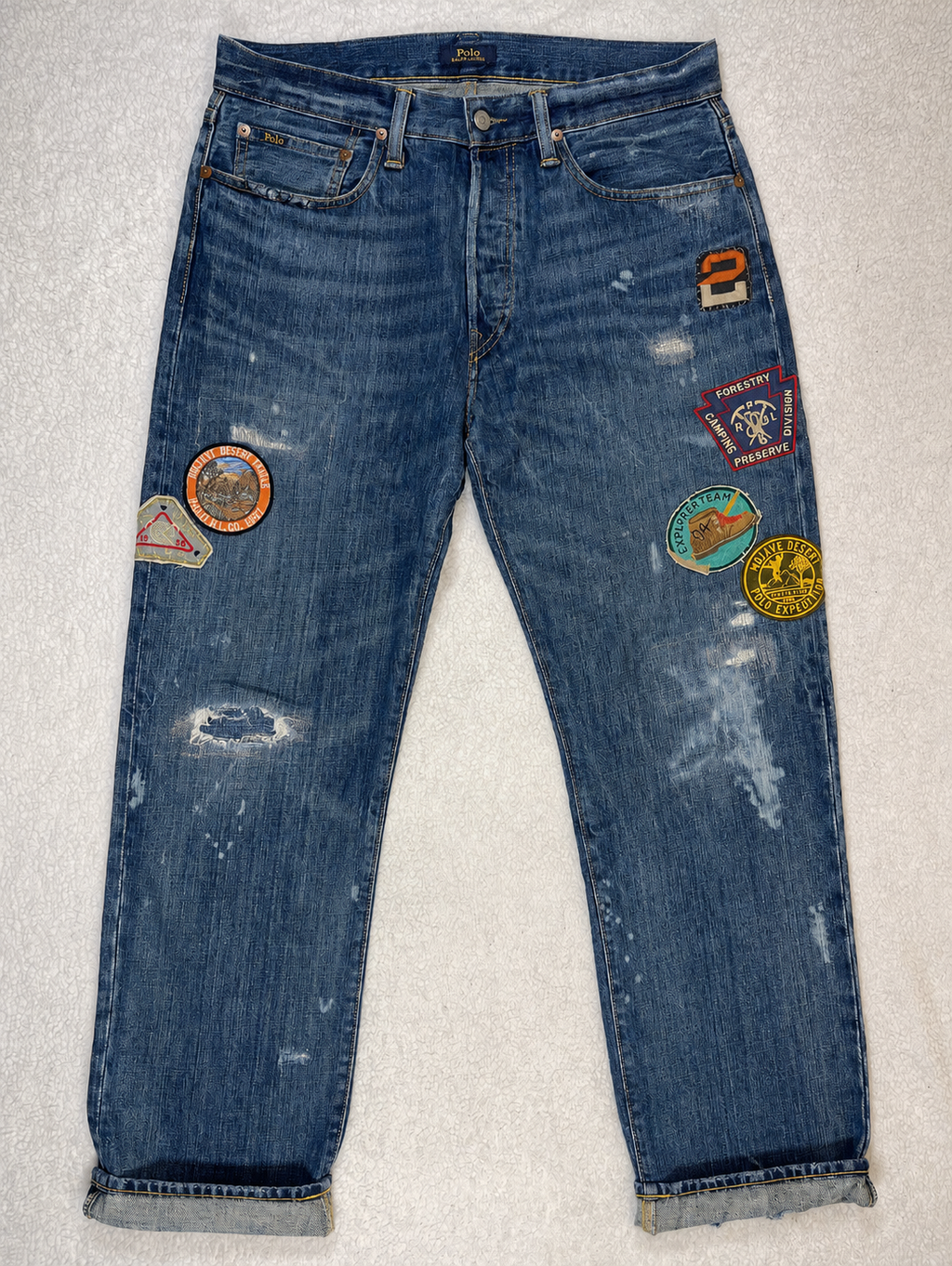 Polo Ralph Lauren Expedition Vintage Classic Fit Aged Denim Jeans (2022)
