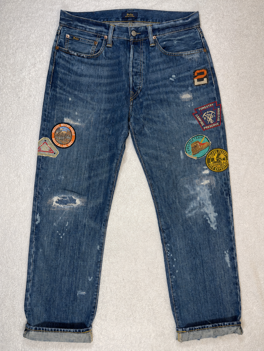 Polo Ralph Lauren Expedition Vintage Classic Fit Aged Denim Jeans (2022)
