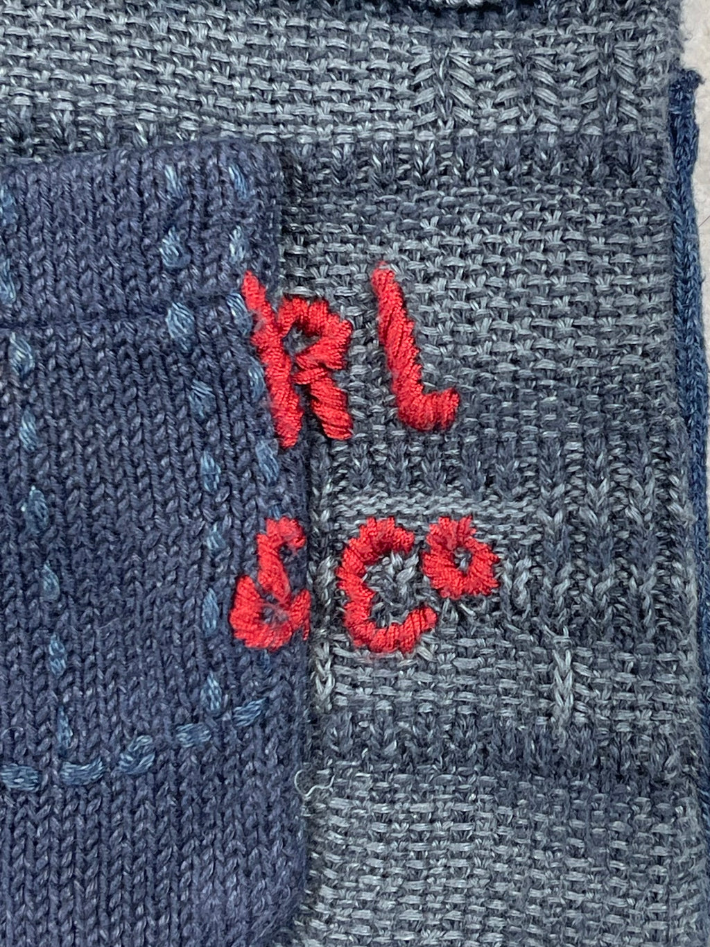 Polo by Ralph Lauren Indigo Patchwork Cotton & Linen Cardigan (Vintage 2000s)