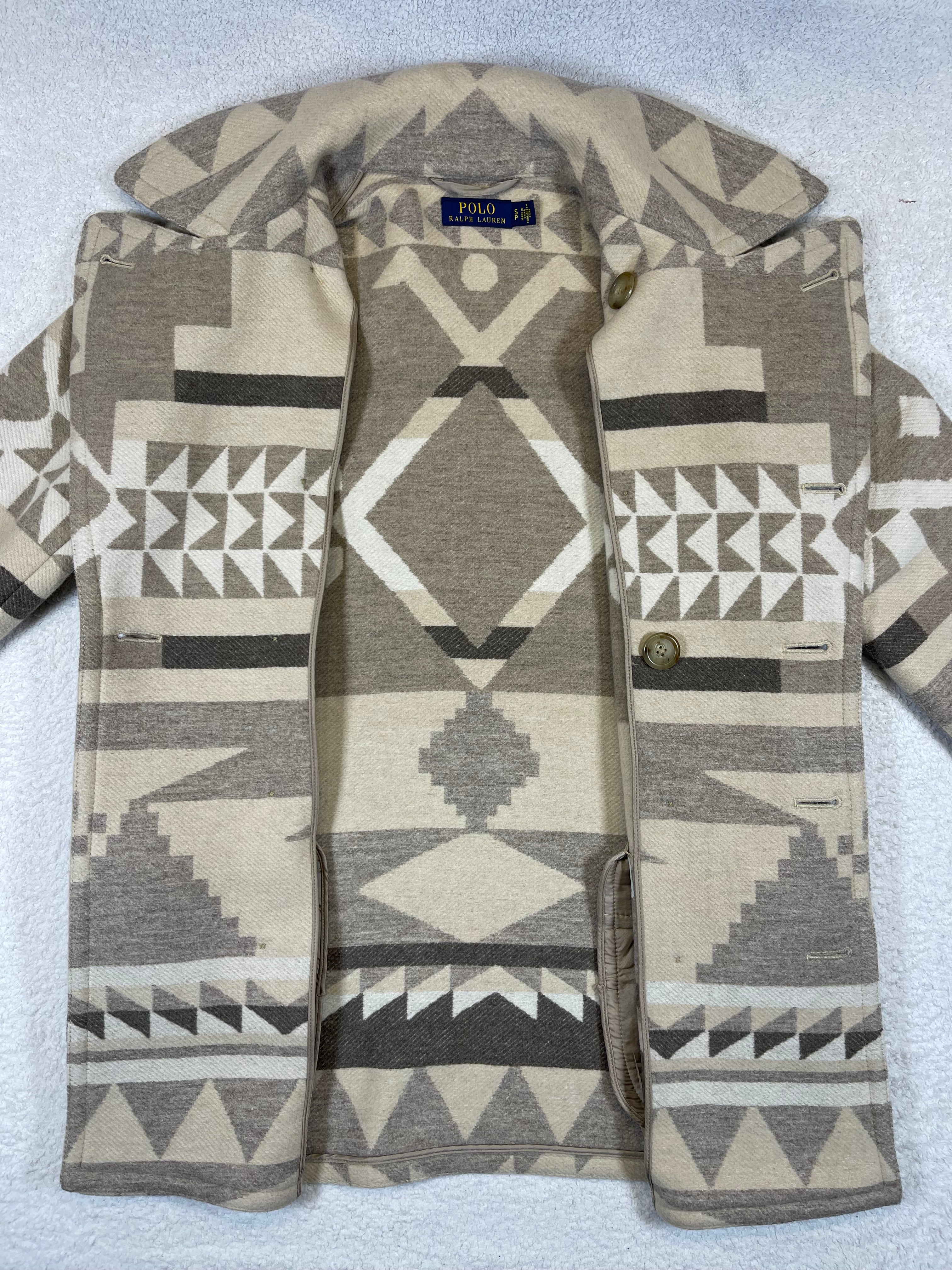 Polo Ralph Lauren Geometric Wool-Blend Peacoat