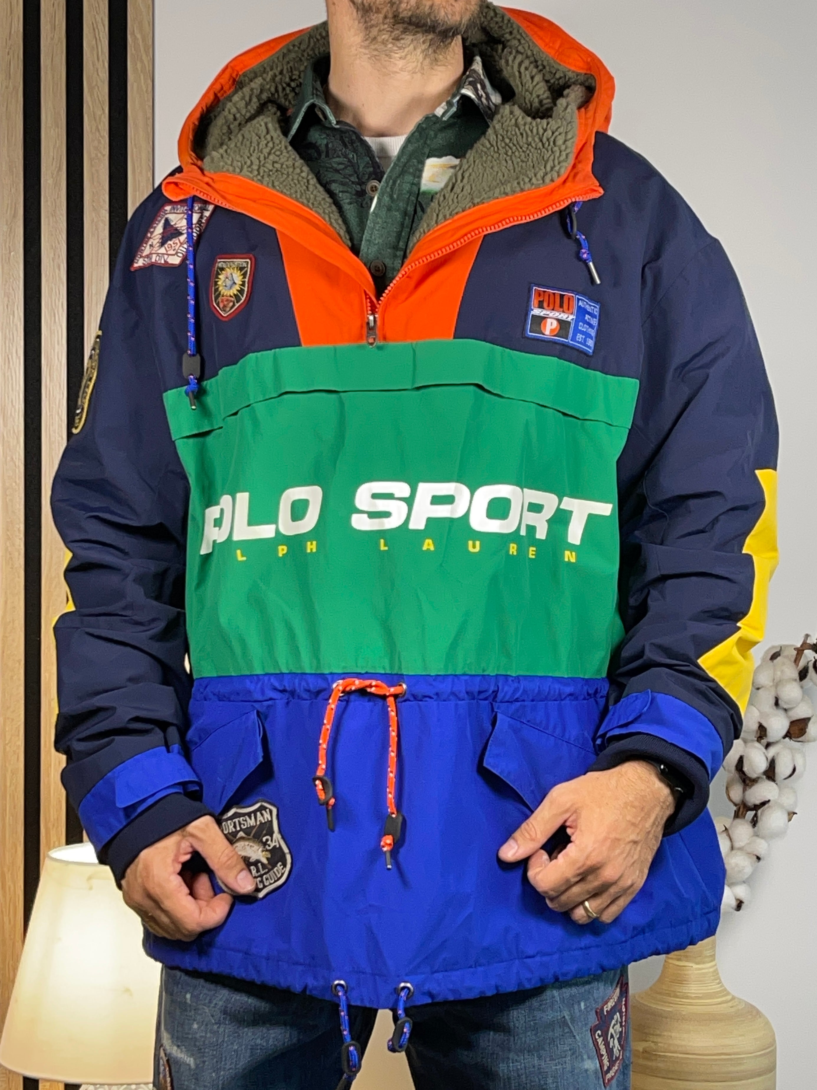 Polo Sport Ralph Lauren Color-Block Water-Repellent Pullover Jacket