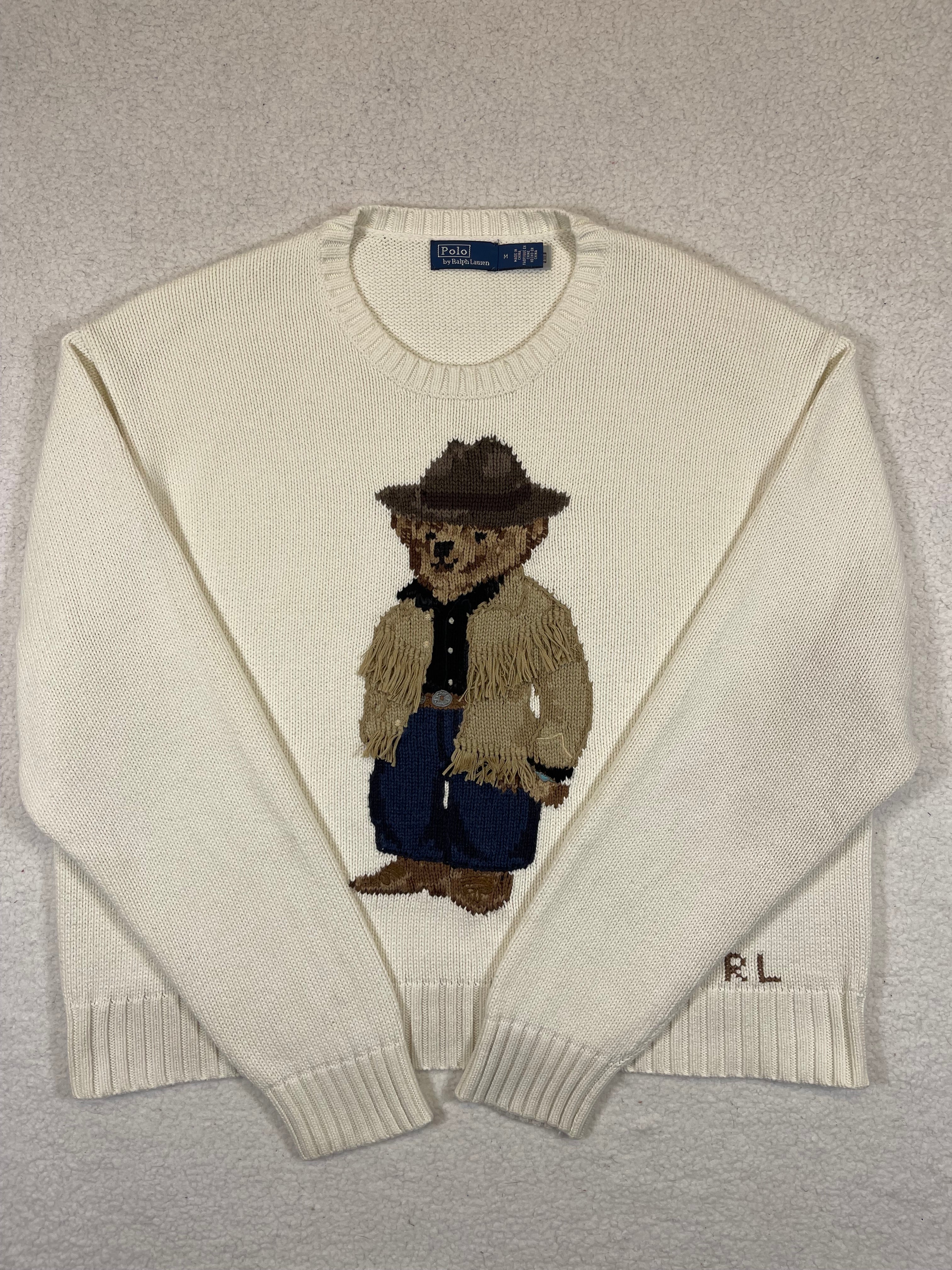 Polo Ralph Lauren Cowboy Polo Bear Cotton Sweater (2024)