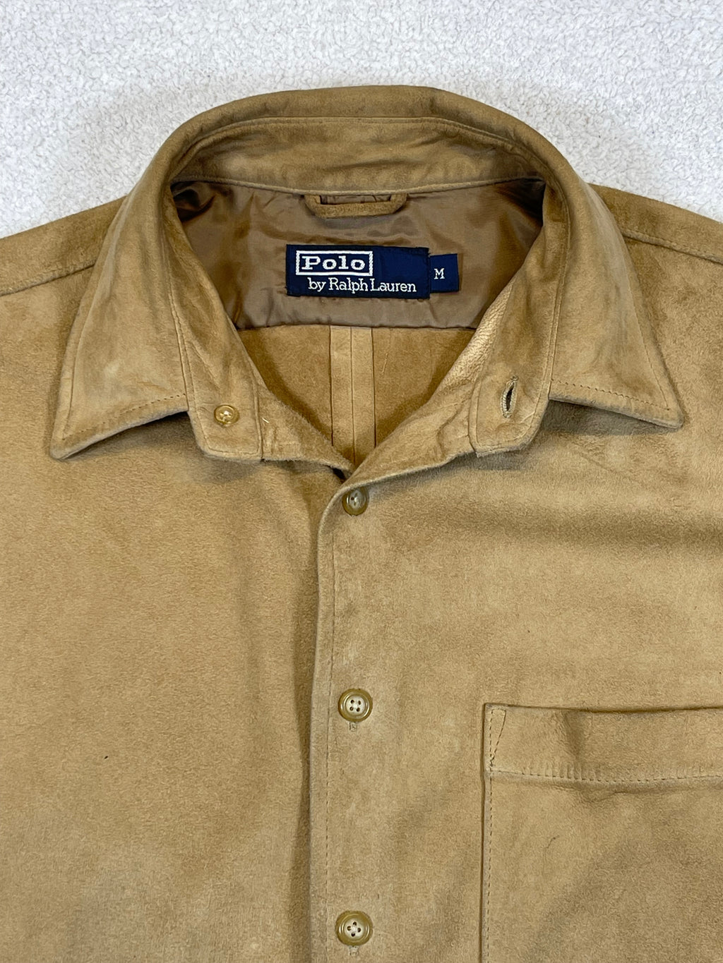 Polo by Ralph Lauren Vintage Suede Leather Overshirt M