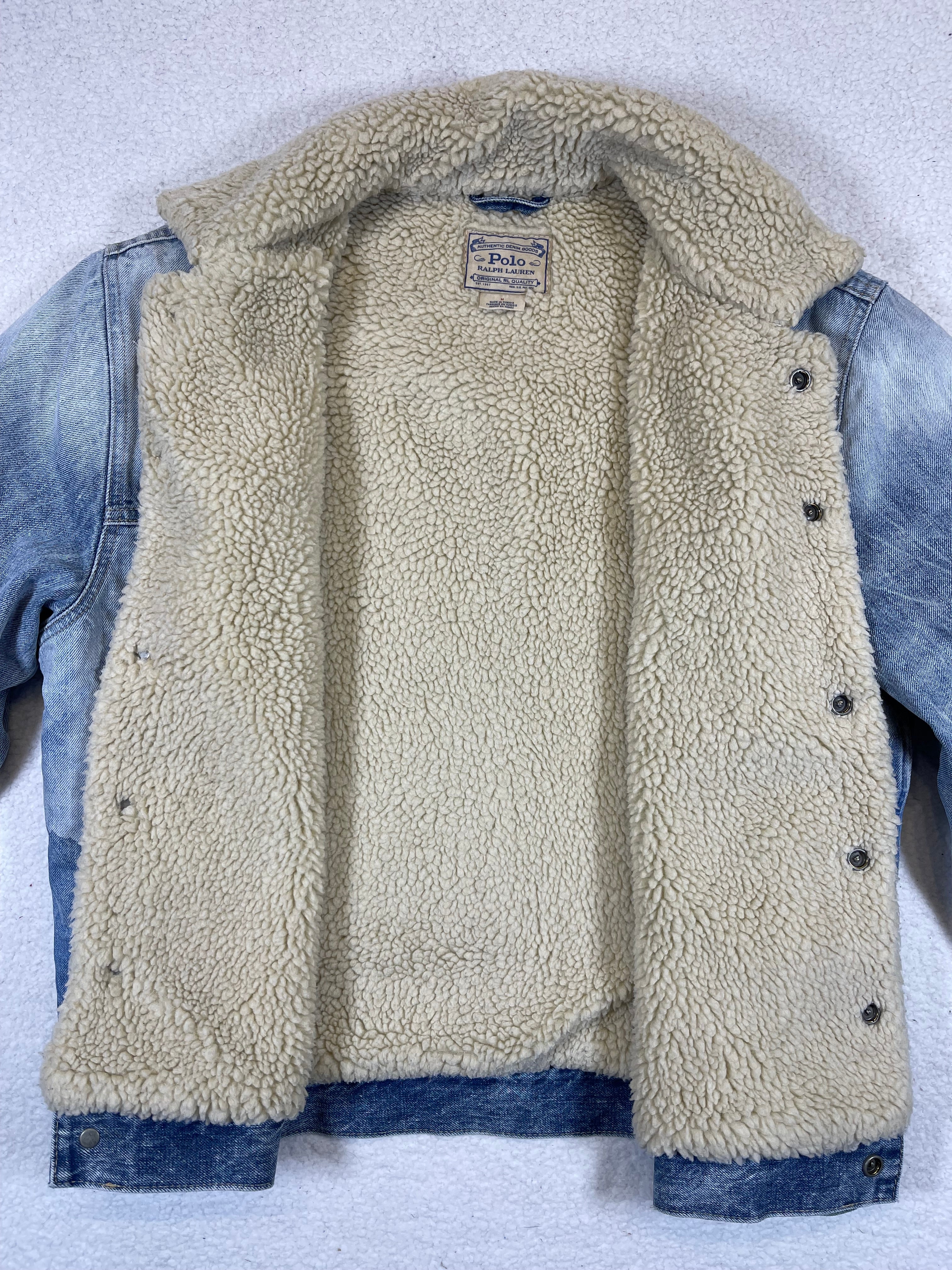 Polo Ralph Lauren Pattern-Lined Denim Trucker Jacket