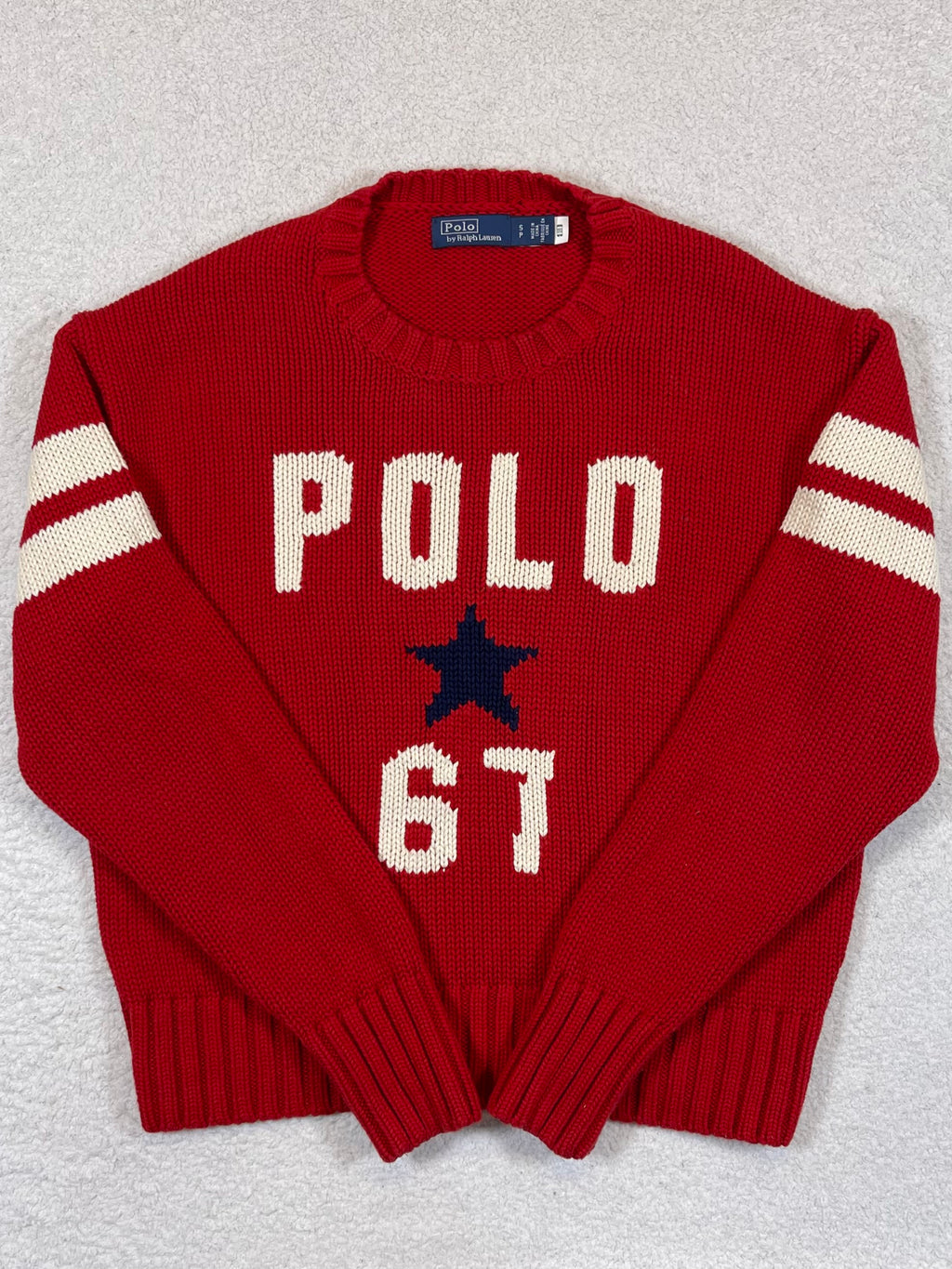 Polo by Ralph Lauren Polo Ball Cotton Intarsia-Knit Sweater