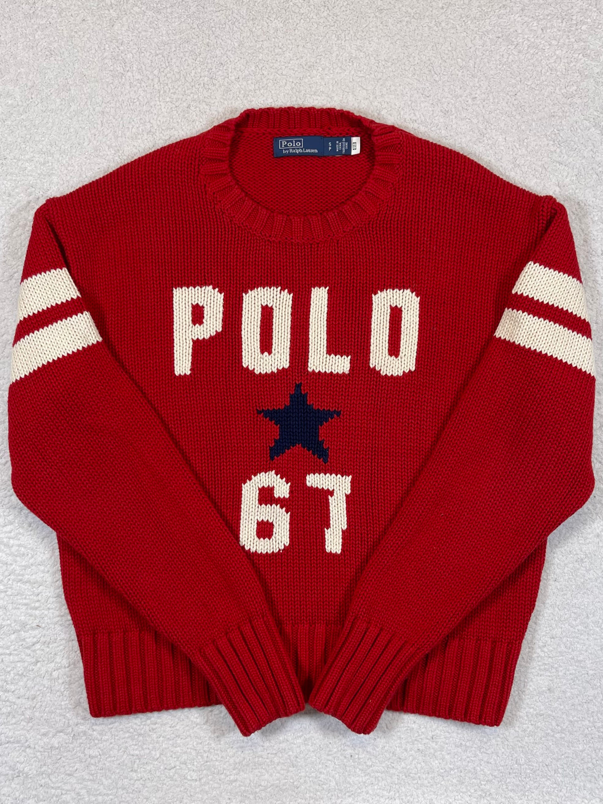 Polo by Ralph Lauren Polo Ball Cotton Intarsia-Knit Sweater