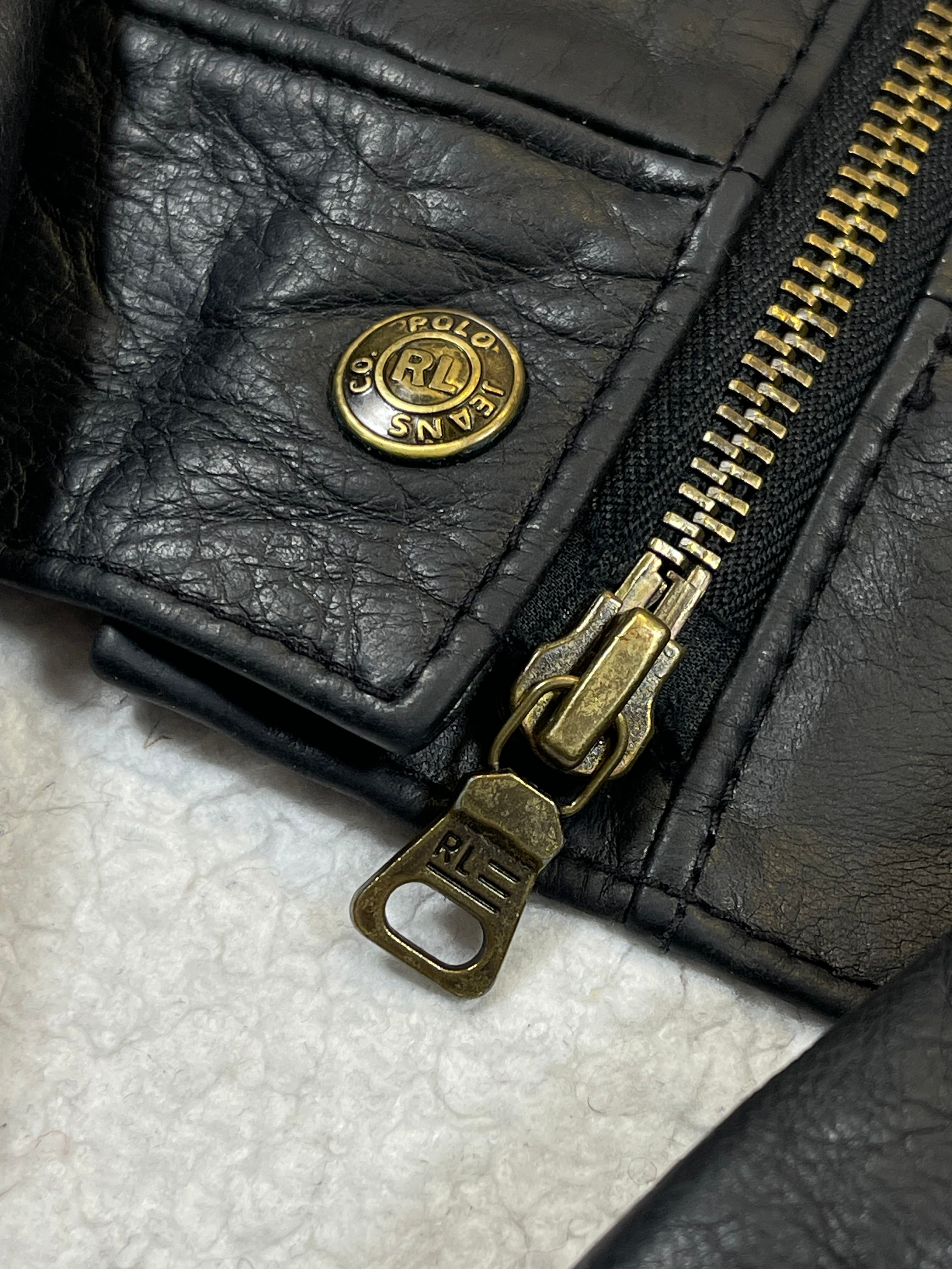 Polo Jeans Co. Ralph Lauren Vintage Genuine Cowhide Motorcycle Jacket