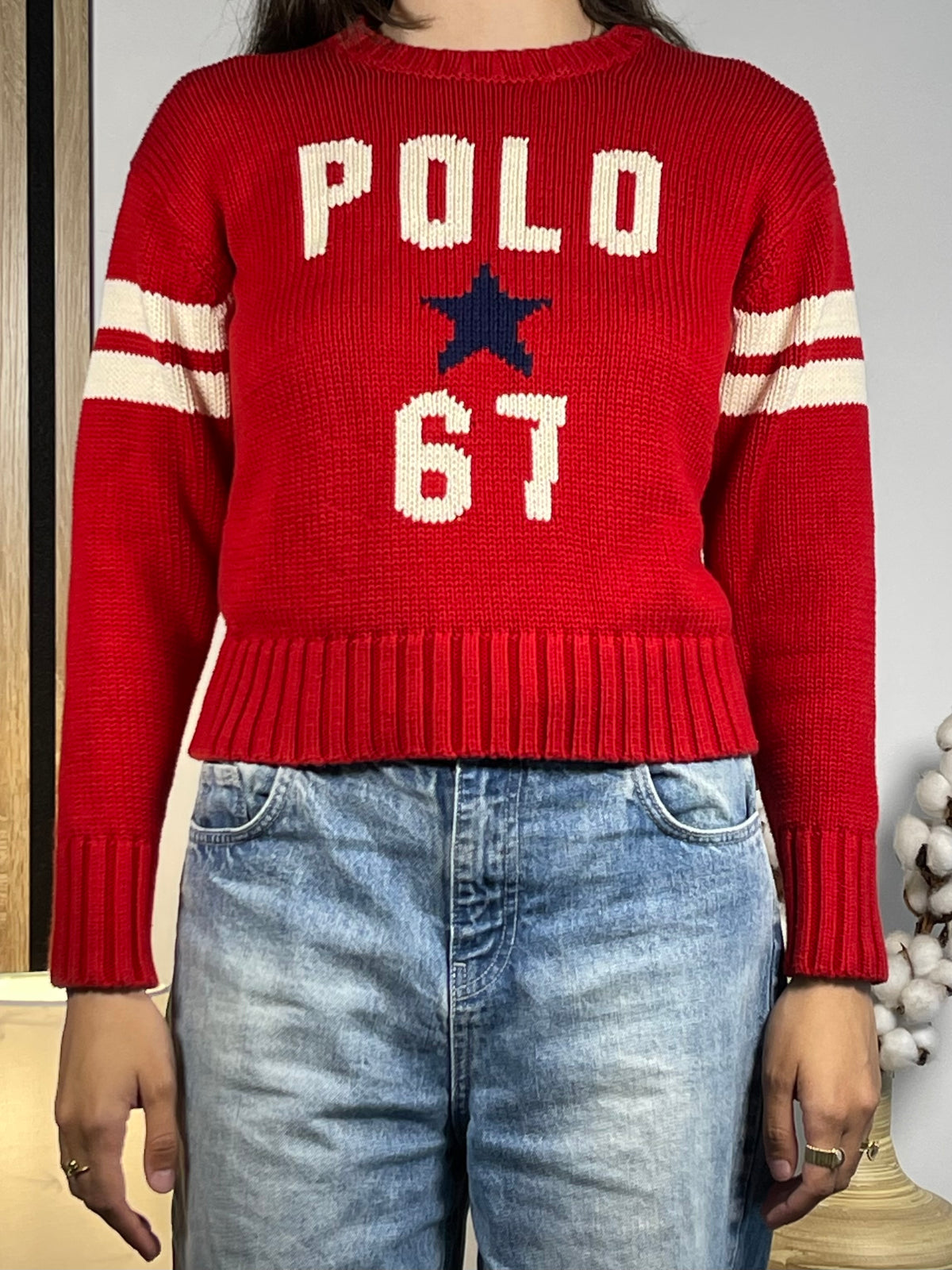 Polo by Ralph Lauren Polo Ball Cotton Intarsia-Knit Sweater
