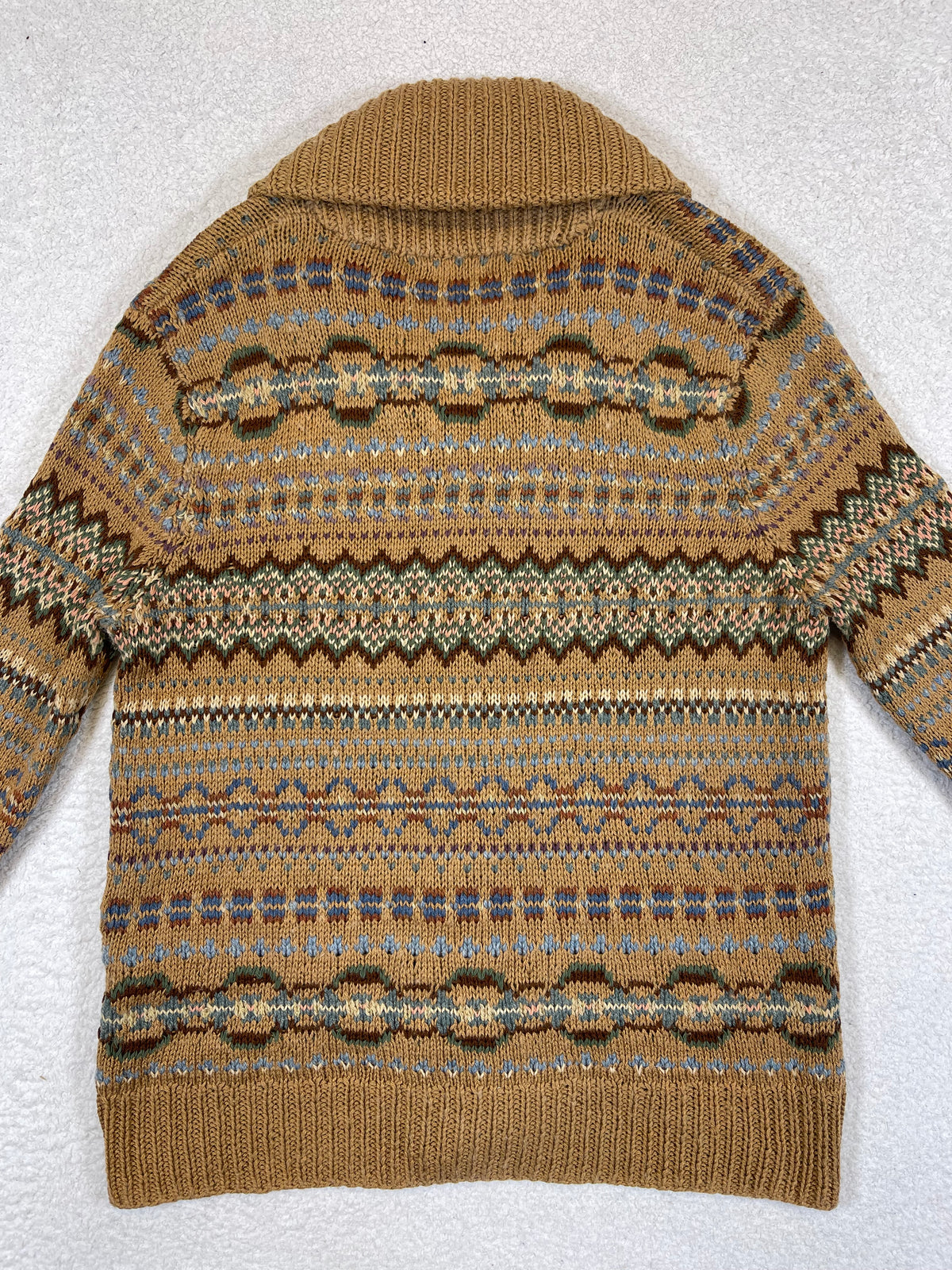 Ralph Lauren Vintage Hand-Knit Fair Isle Cardigan