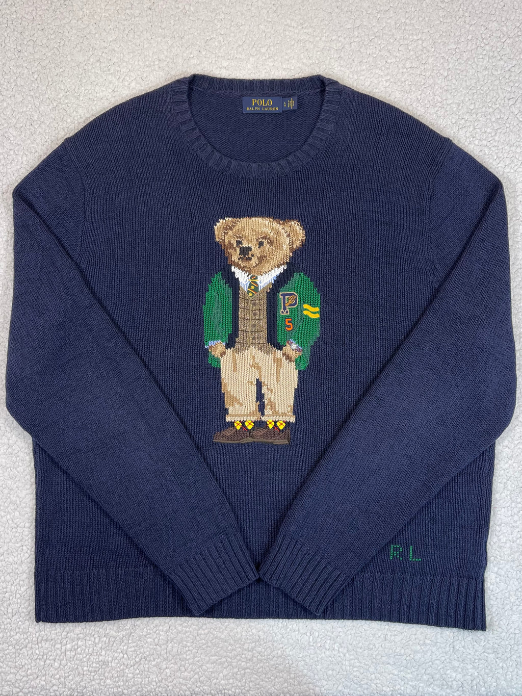 Polo Ralph Lauren Preppy Polo Bear Cotton & Linen Sweater