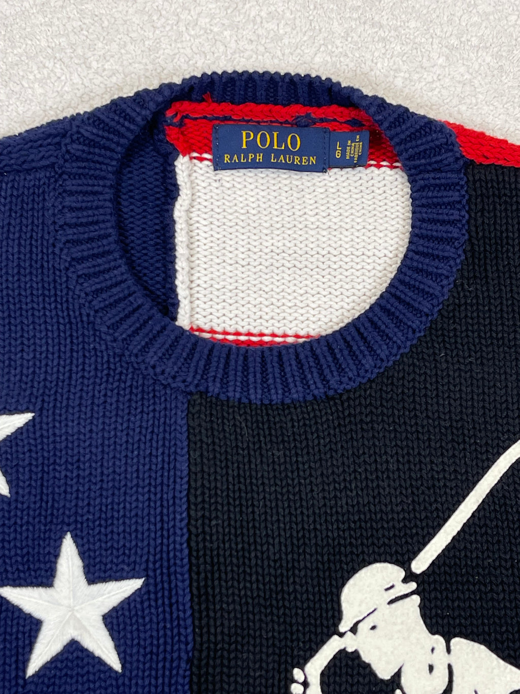 Polo Ralph Lauren Big Pony Flag Cotton Sweater