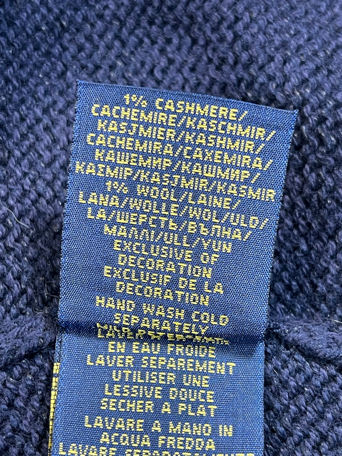 Polo Ralph Lauren Vintage Polo Bear Duffle Coat Cotton & Linen Sweater L