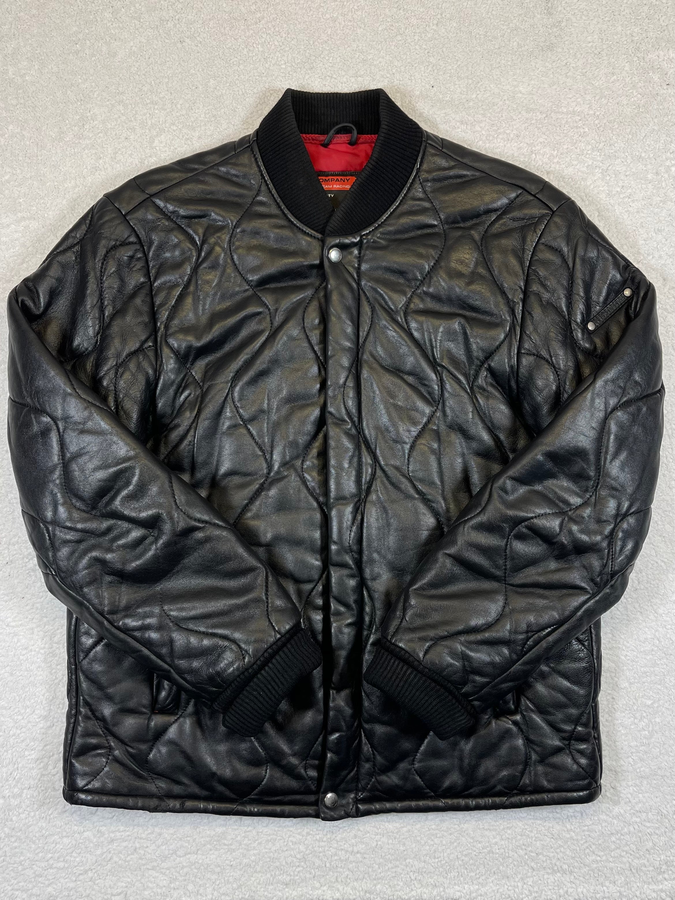 Polo Jeans Co. Ralph Lauren Vintage Quilted Lamb Leather Bomber Jacket