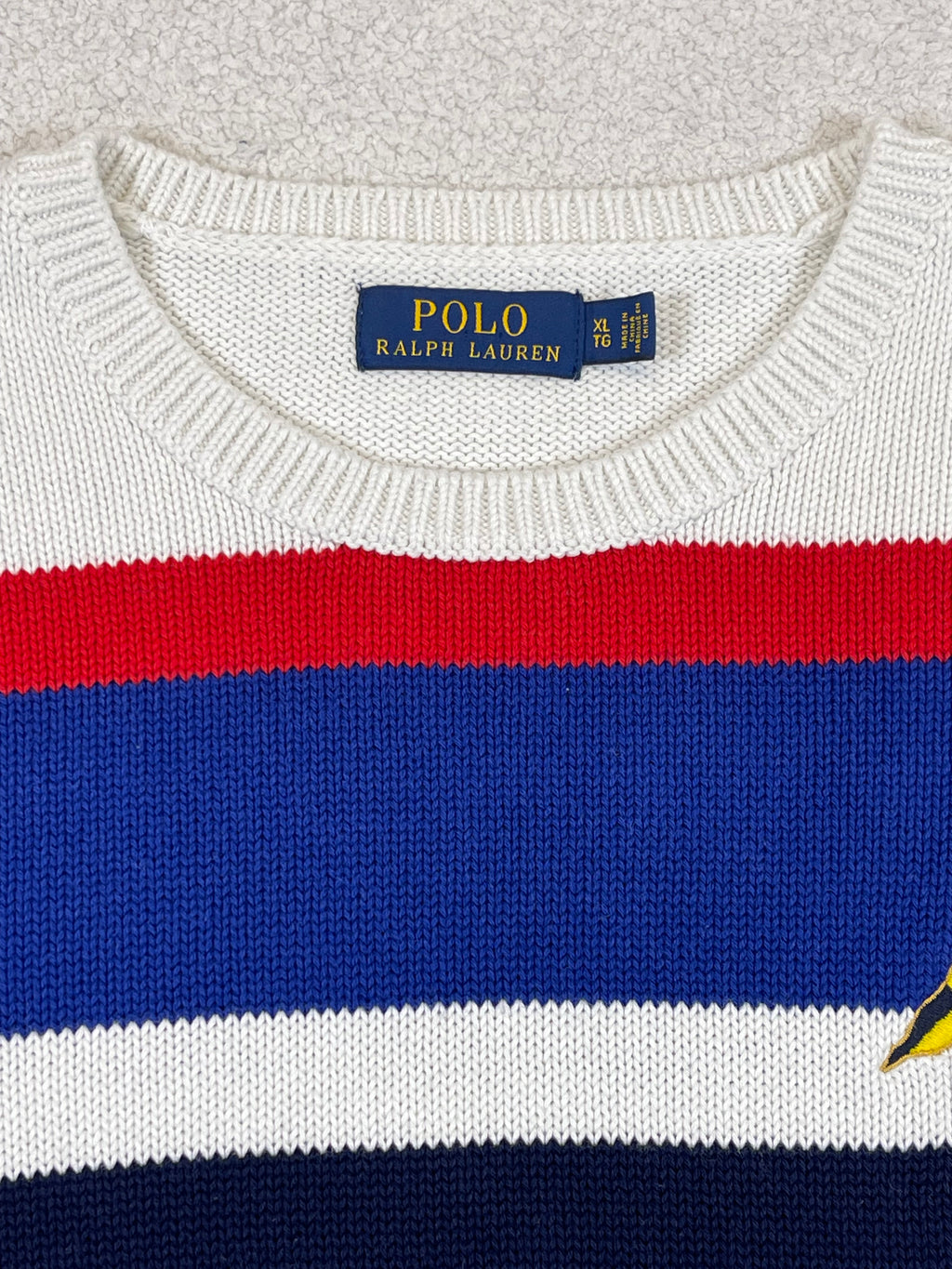 Polo Ralph Lauren Nautical-Inspired Striped Cotton Sweater XL
